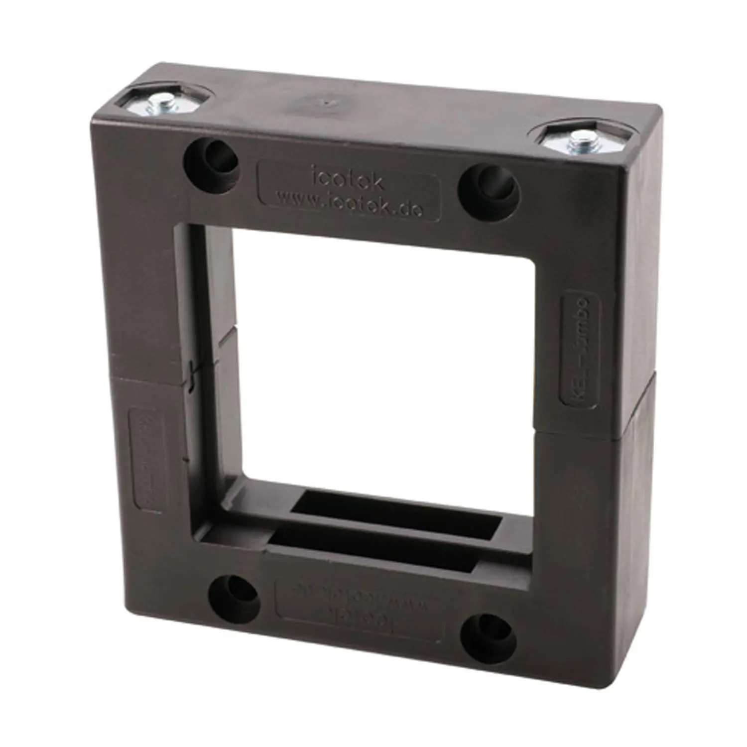 Produktfoto 1 von 42360 icotek  Kabeleinführungsleiste Jumbo KEL-JUMBO/01 für Kabeltülle 1 Jumbo Anschraubloch 56,5mm x 100,5mm Bohrung 4x7,0mm