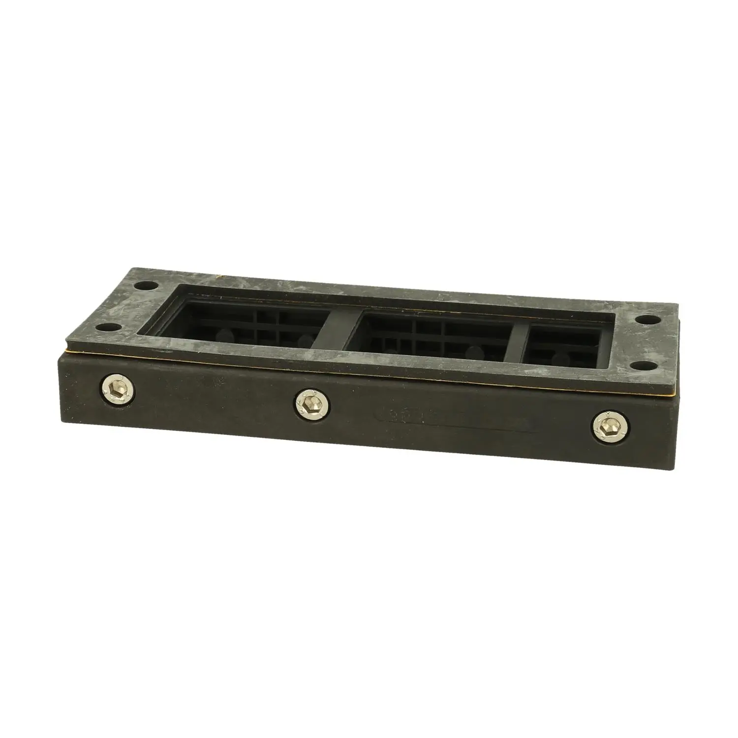 Produktfoto 1 von 48244200 icotek Kabeleinführungsleiste Bauform 24 für 2 kleine und 2 große Kabeltüllen, IP65 bei korrekter Kabeltülle mit V2A Schrauben