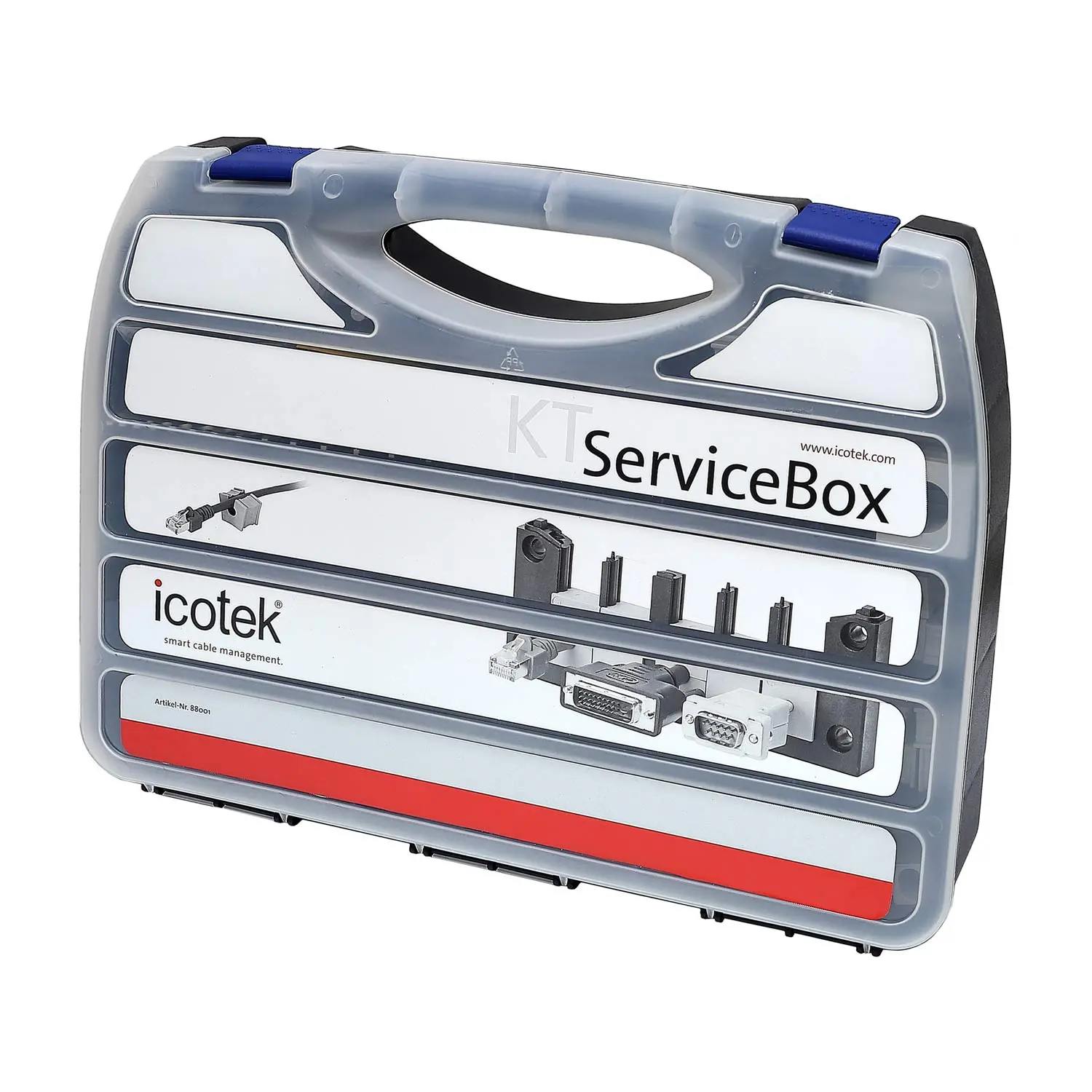Produktfoto 1 von 88001 icotek  178 teilige Servicebox für Kabeleinführungsleisten