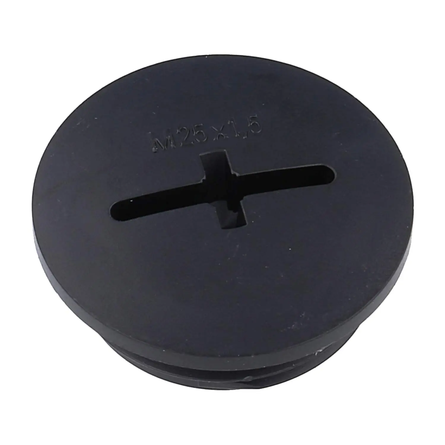 Produktfoto 1 von 10064645 WISKA Blindstopfen M25x1,5 KBR-M25 rund mit Kreuzschlitz inkl. O-Ring Polyamid (PA) Gewindelänge 8,0mm