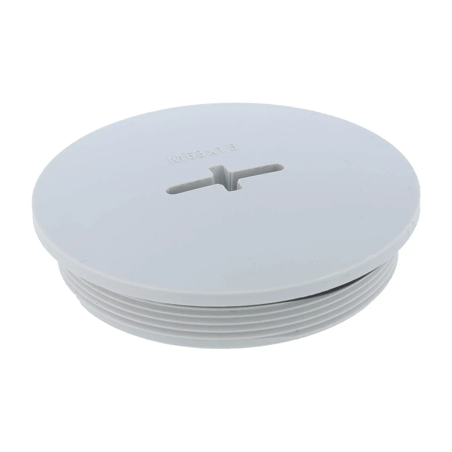 10064641 WISKA Blindstopfen M63x1,5 KBR-M63 rund mit Kreuzschlitz inkl. O-Ring Polyamid (PA) Gewindelänge 12,0mm