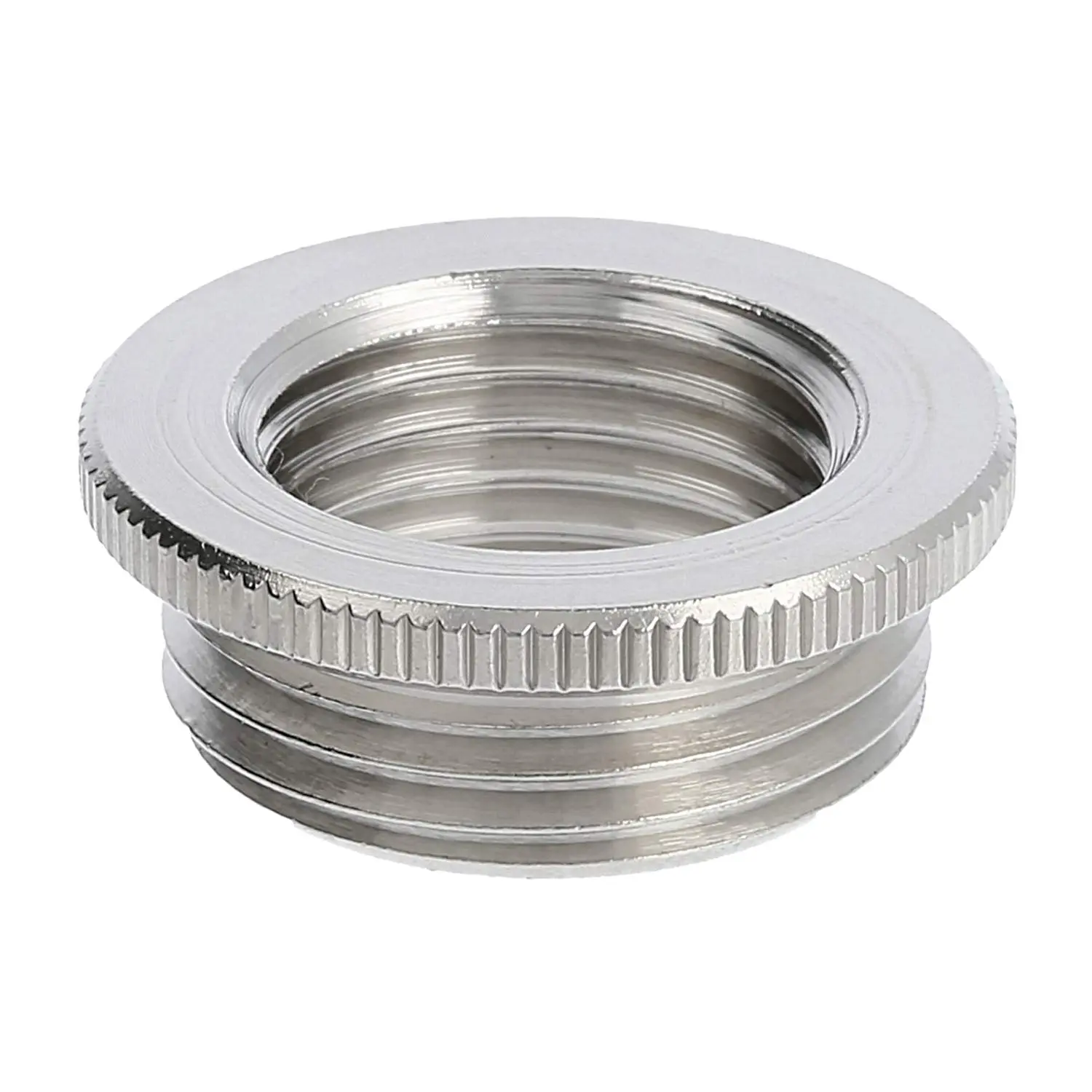 Produktfoto 1 von 10063942 WISKA Reduzierung M/M von M20x1,5 auf M16x1,5 MRM-M20/M16 rund mit Rändel Messing (CuZn) vernickelt Anschlussgewinde 6,5mm