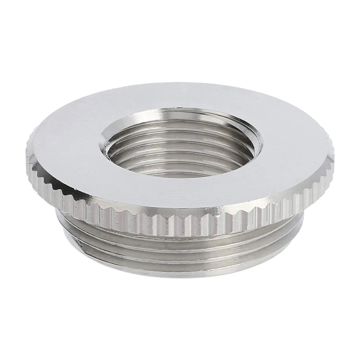 Produktfoto 1 von 10063945 WISKA Reduzierung M/M von M32x1,5 auf M20x1,5 MRM-M32/M20 rund mit Rändel Messing (CuZn) vernickelt Anschlussgewinde 8,0mm