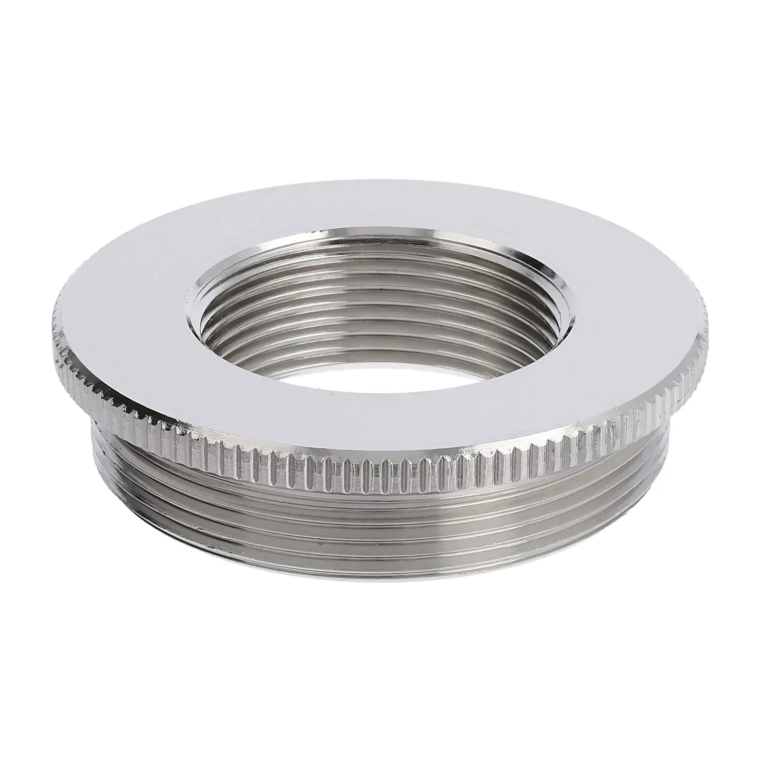 Produktfoto 1 von 10063949 WISKA Reduzierung M/M von M50x1,5 auf M32x1,5 MRM-M50/M32 rund mit Rändel Messing (CuZn) vernickelt Anschlussgewinde 10,0mm