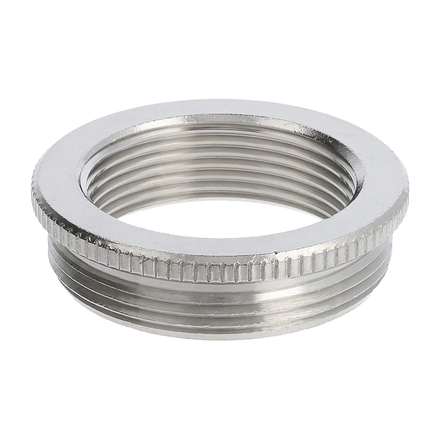 Produktfoto 1 von 10063948 WISKA Reduzierung M/M von M40x1,5 auf M32x1,5 MRM-M40/M32 rund mit Rändel Messing (CuZn) vernickelt Anschlussgewinde 8,0mm