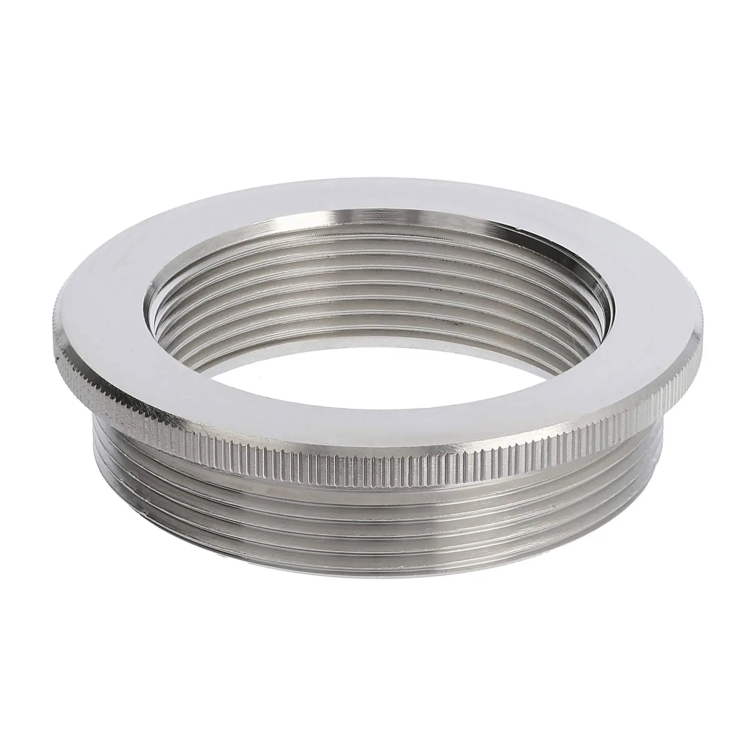 Produktfoto 1 von 10063950 WISKA Reduzierung M/M von M50x1,5 auf M40x1,5 MRM-M50/M40 rund mit Rändel Messing (CuZn) vernickelt Anschlussgewinde 10,0mm