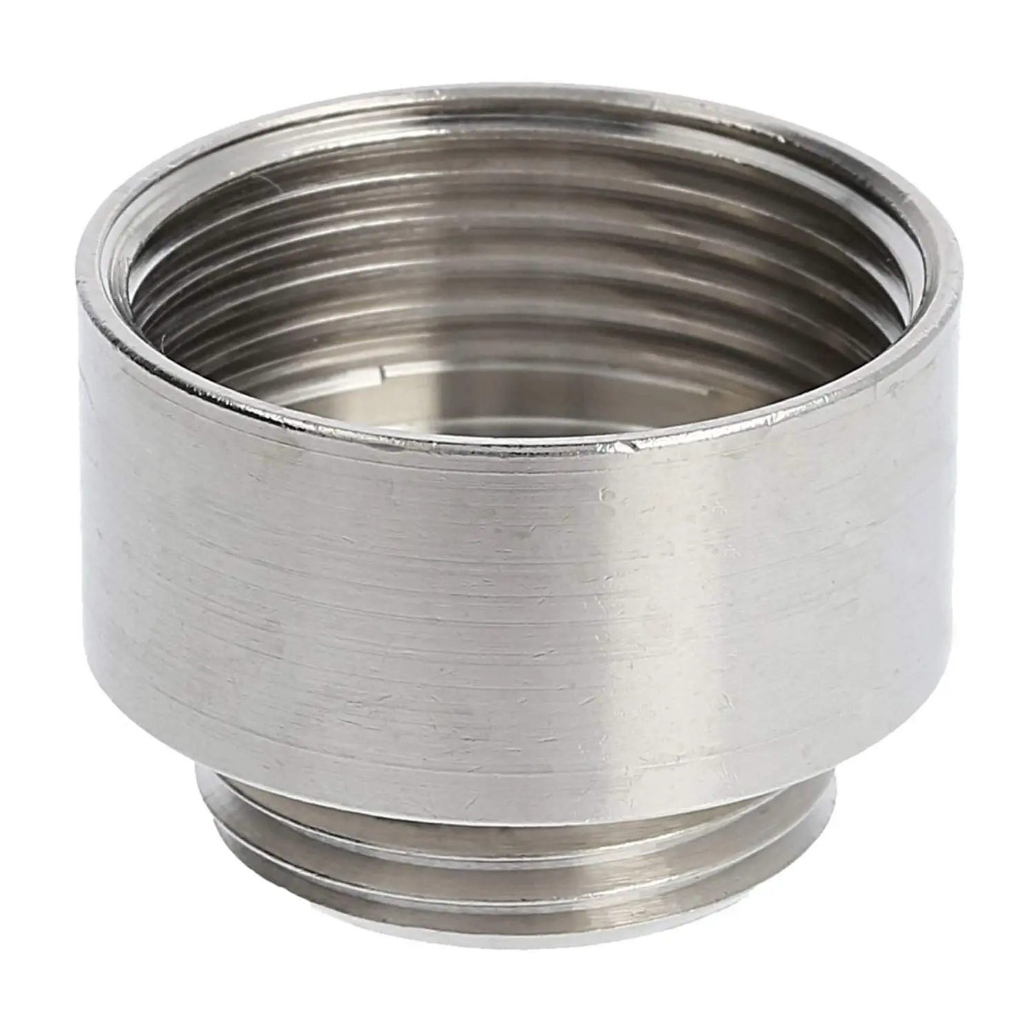 Produktfoto 1 von 10063955 WISKA Erweiterung M/M von M20x1,5 auf M25x1,5 MRM-M20/M25 rund Messing (CuZn) vernickelt Anschlussgewinde 6,5mm
