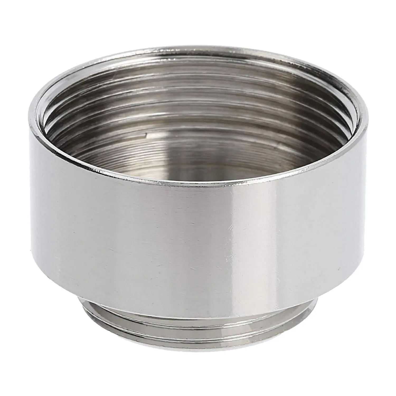 Produktfoto 1 von 10063956 WISKA Erweiterung M/M von M25x1,5 auf M32x1,5 MRM-M25/M32 rund Messing (CuZn) vernickelt Anschlussgewinde 6,5mm