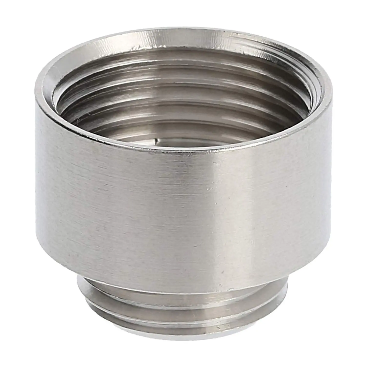 Produktfoto 1 von 10063954 WISKA Erweiterung M/M von M16x1,5 auf M20x1,5 MRM-M16/M20 rund Messing (CuZn) vernickelt Anschlussgewinde 6,0mm