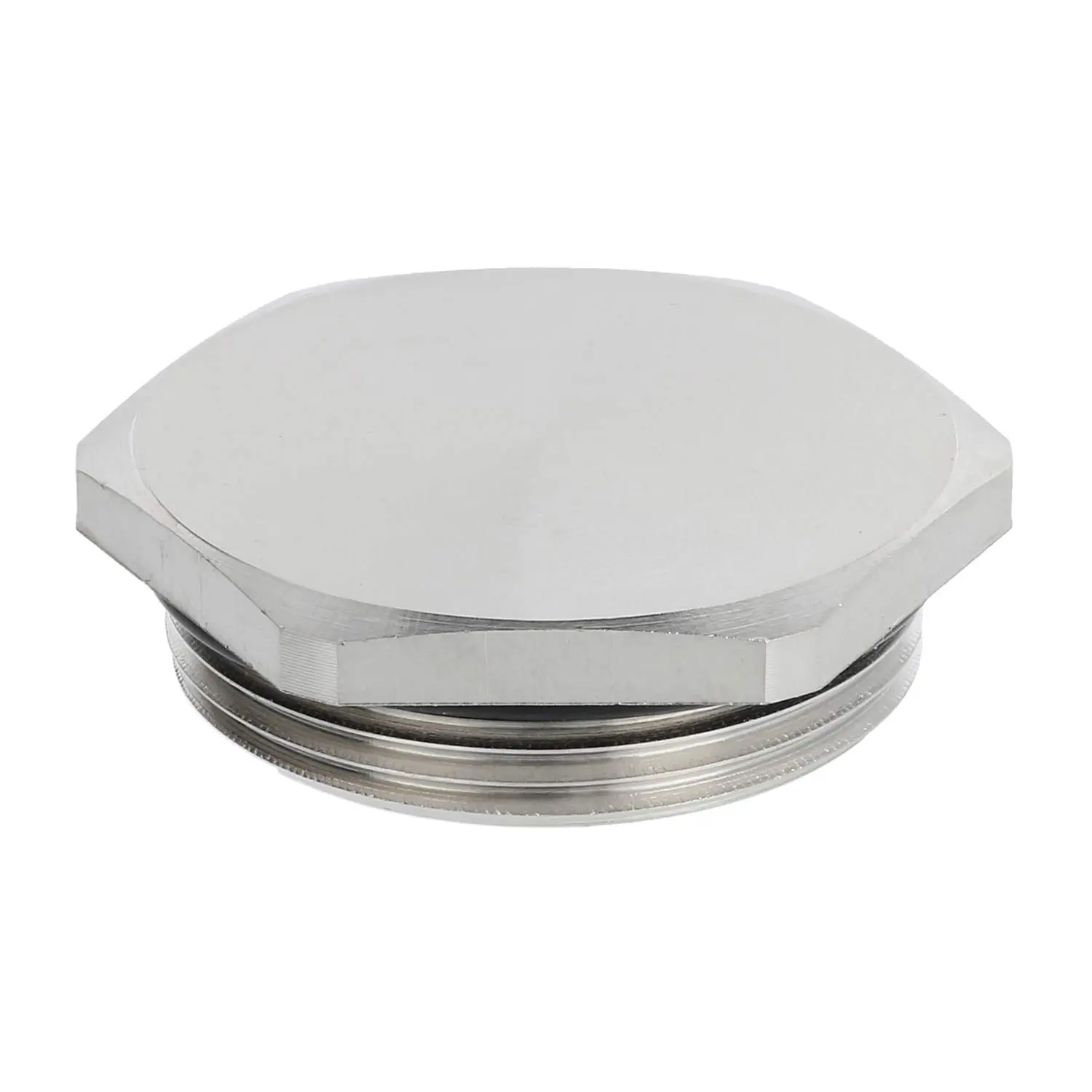 Produktfoto 1 von 10102192 WISKA Blindstopfen M32x1,5 MBS-M32 Sechskant inkl. O-Ring Messing (CuZn) vernickelt Gewindelänge 7,0mm