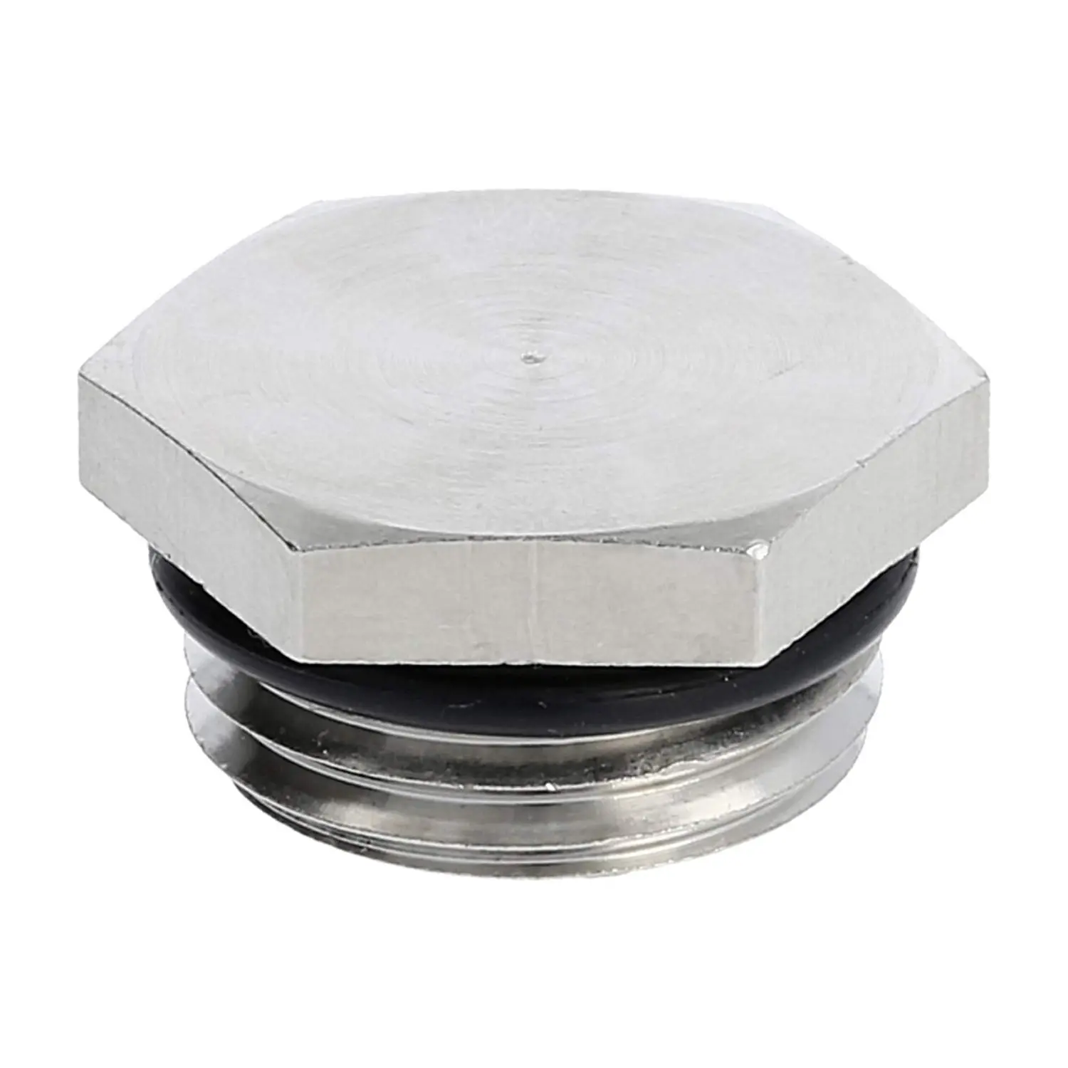 Produktfoto 1 von Blindstopfen PG9x1,41 MBS-09 Sechskant inkl. O-Ring Messing (CuZn) vernickelt Gewindelänge 6,0mm