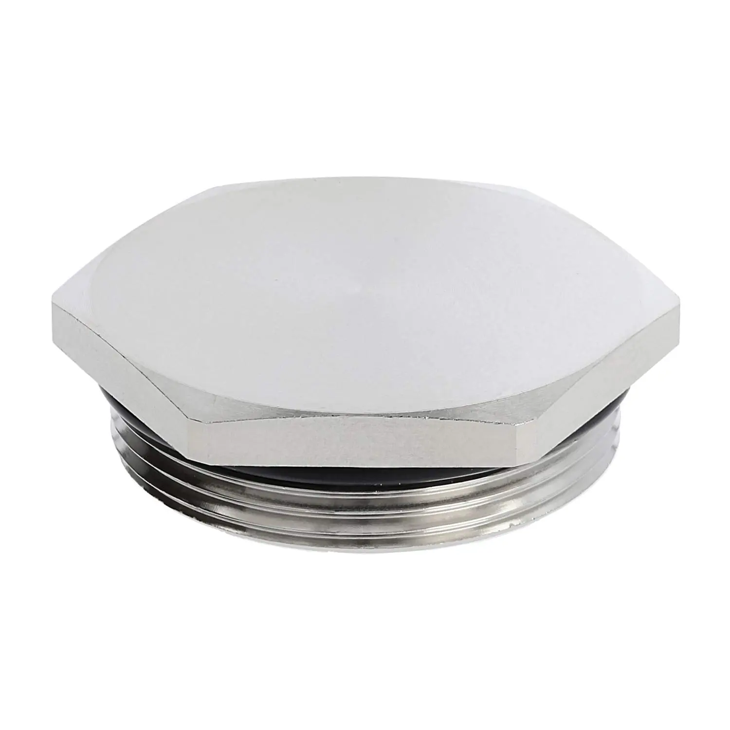 Blindstopfen PG29x1,588 MBS-29 Sechskant inkl. O-Ring Messing (CuZn) vernickelt Gewindelänge 8,0mm