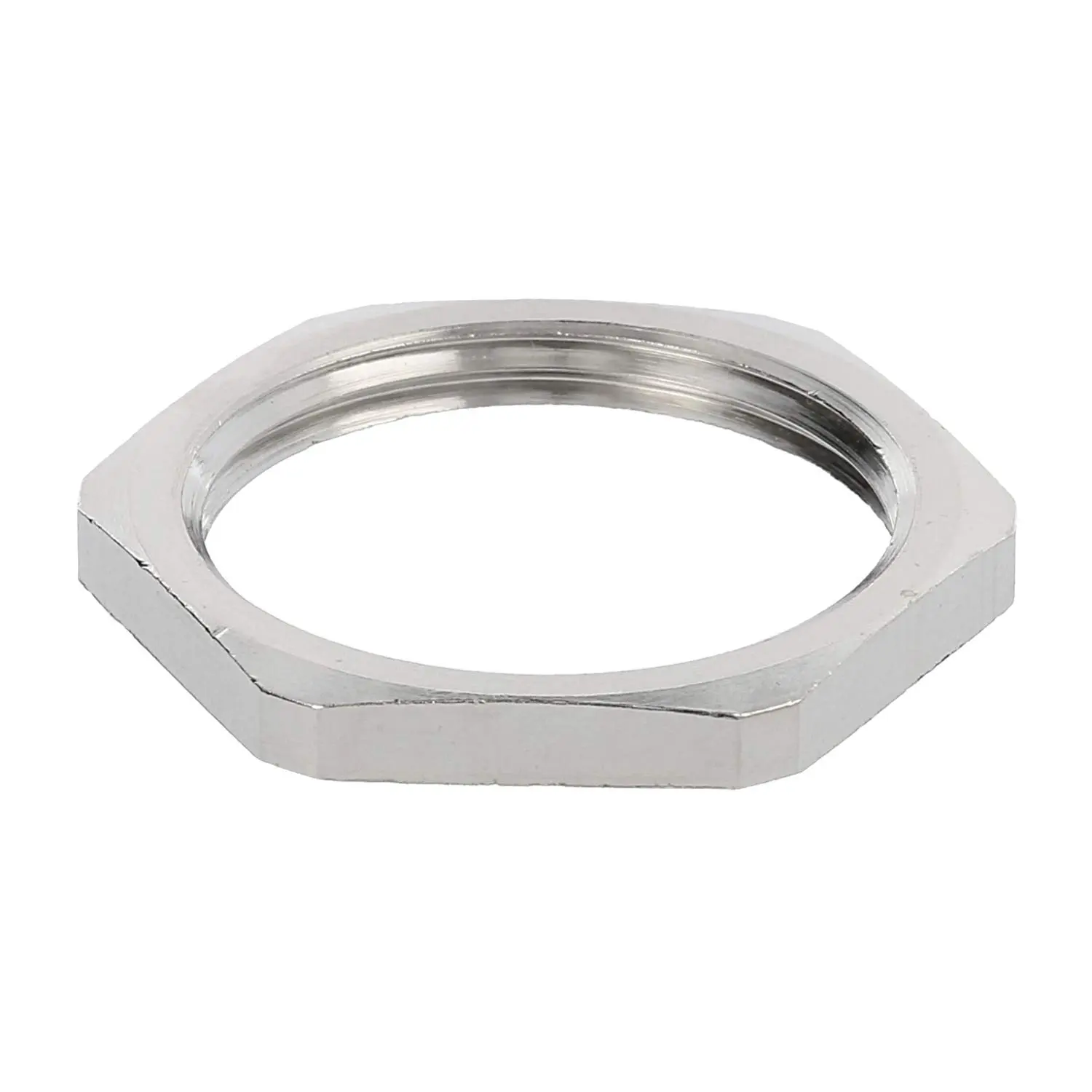 Produktfoto 1 von 10062145 WISKA Gegenmutter PG16x1,41 GMS-16 Sechskant Messing (CuZn) vernickelt Farbe silber