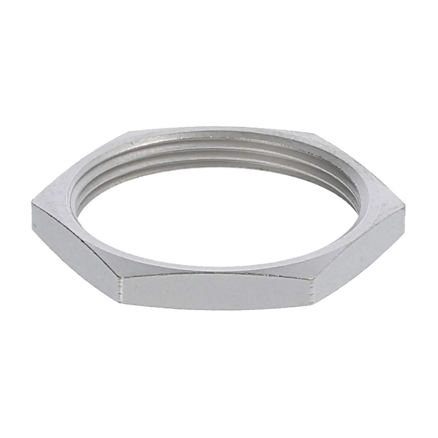 Produktfoto 1 von Gegenmutter M18x0,75 GMS-M18 Sechskant Messing (CuZn) vernickelt Farbe silber