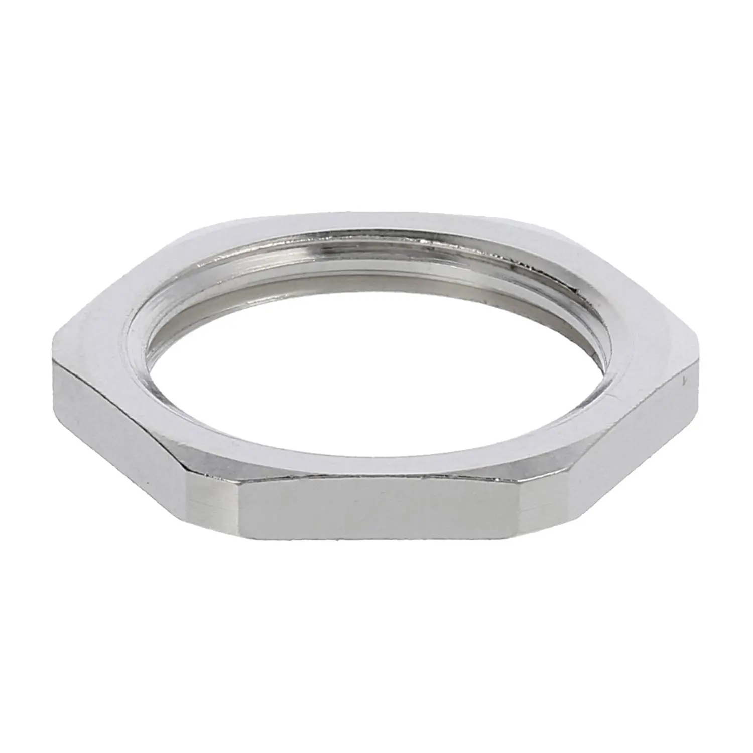 Produktfoto 1 von 10063143 WISKA Gegenmutter M20x1,5 GMS-M20 Sechskant Messing (CuZn) vernickelt Farbe silber
