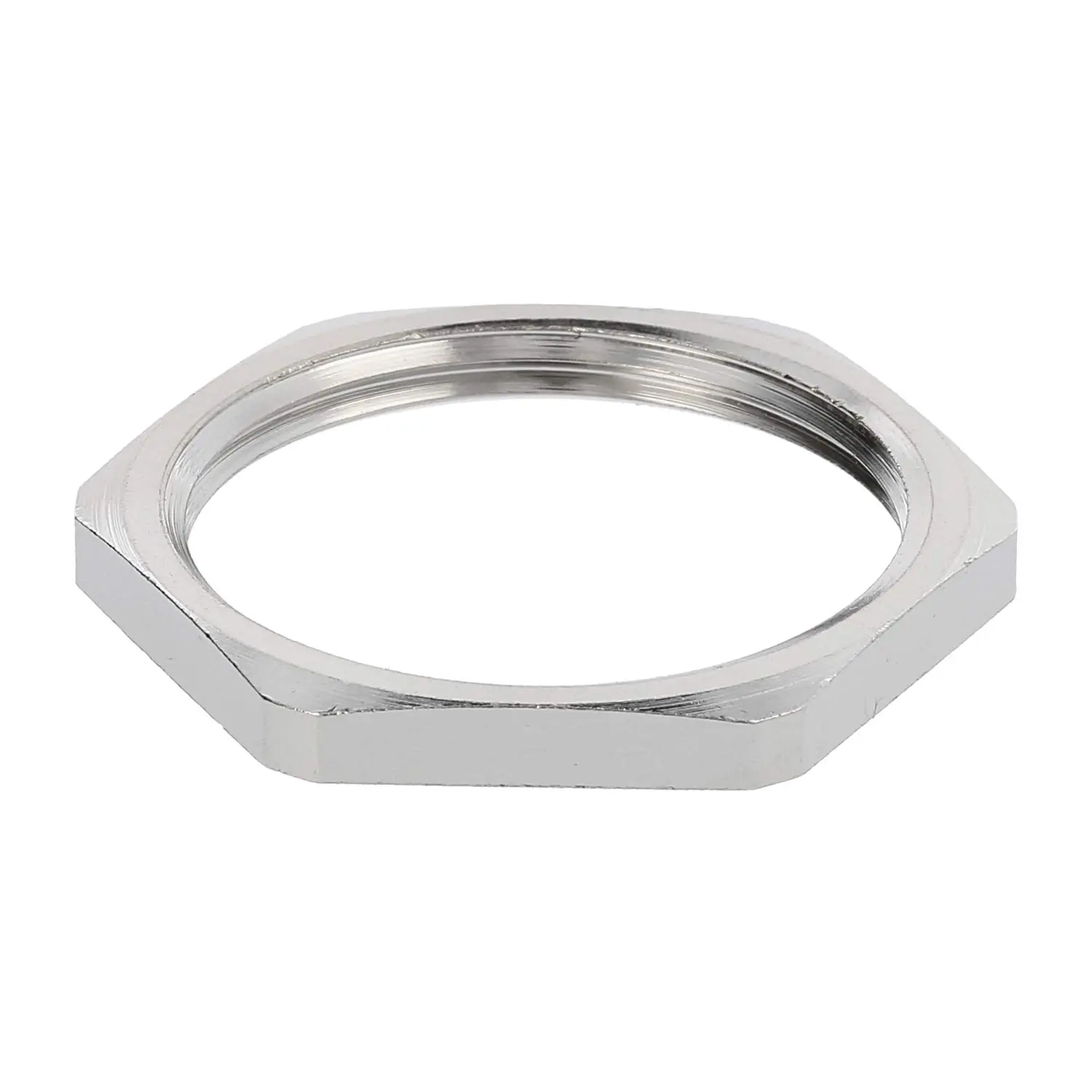 Produktfoto 1 von 10062146 WISKA Gegenmutter PG21x1,588 GMS-21 Sechskant Messing (CuZn) vernickelt Farbe silber