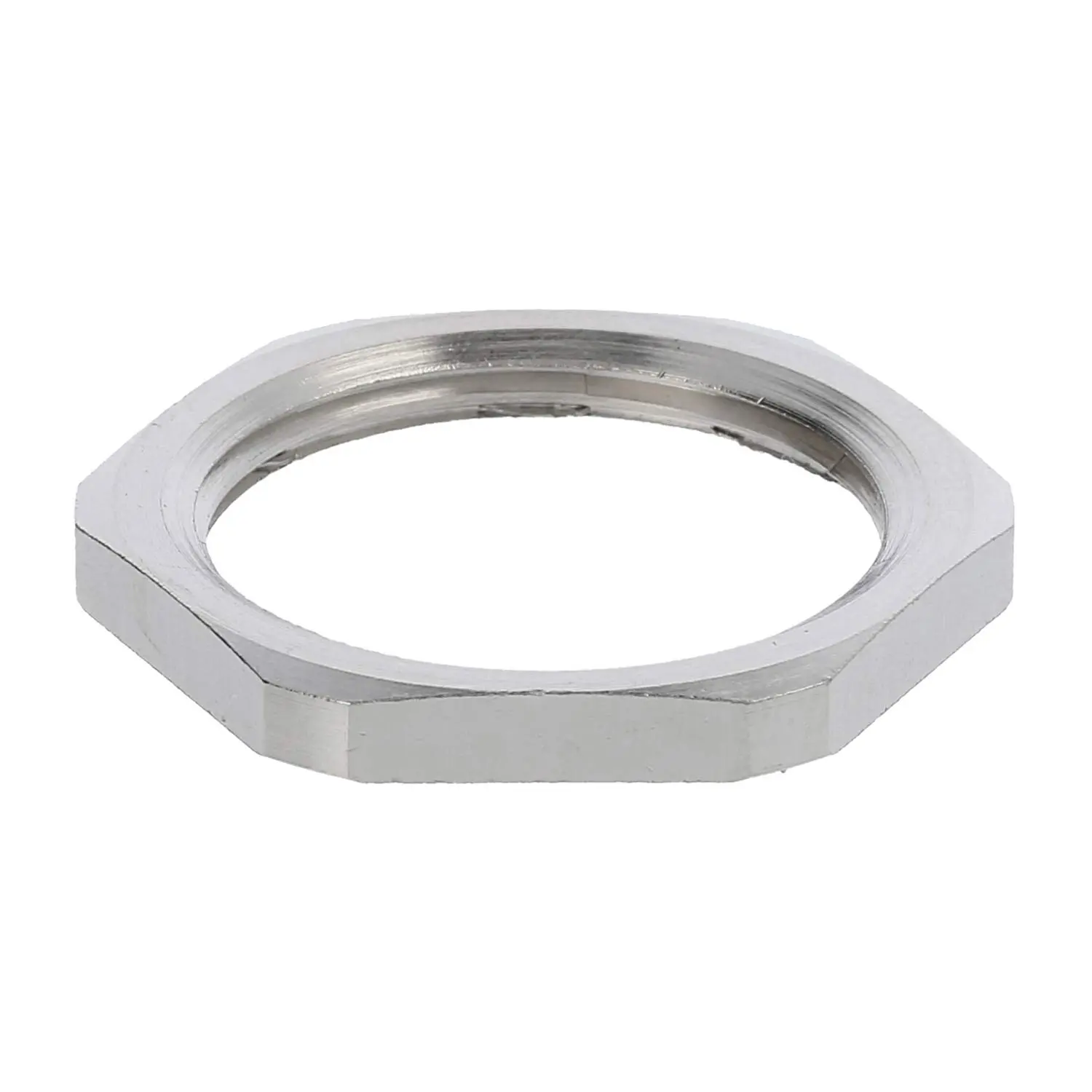 Produktfoto 1 von 10063144 WISKA Gegenmutter M25x1,5 GMS-M25 Sechskant Messing (CuZn) vernickelt Farbe silber