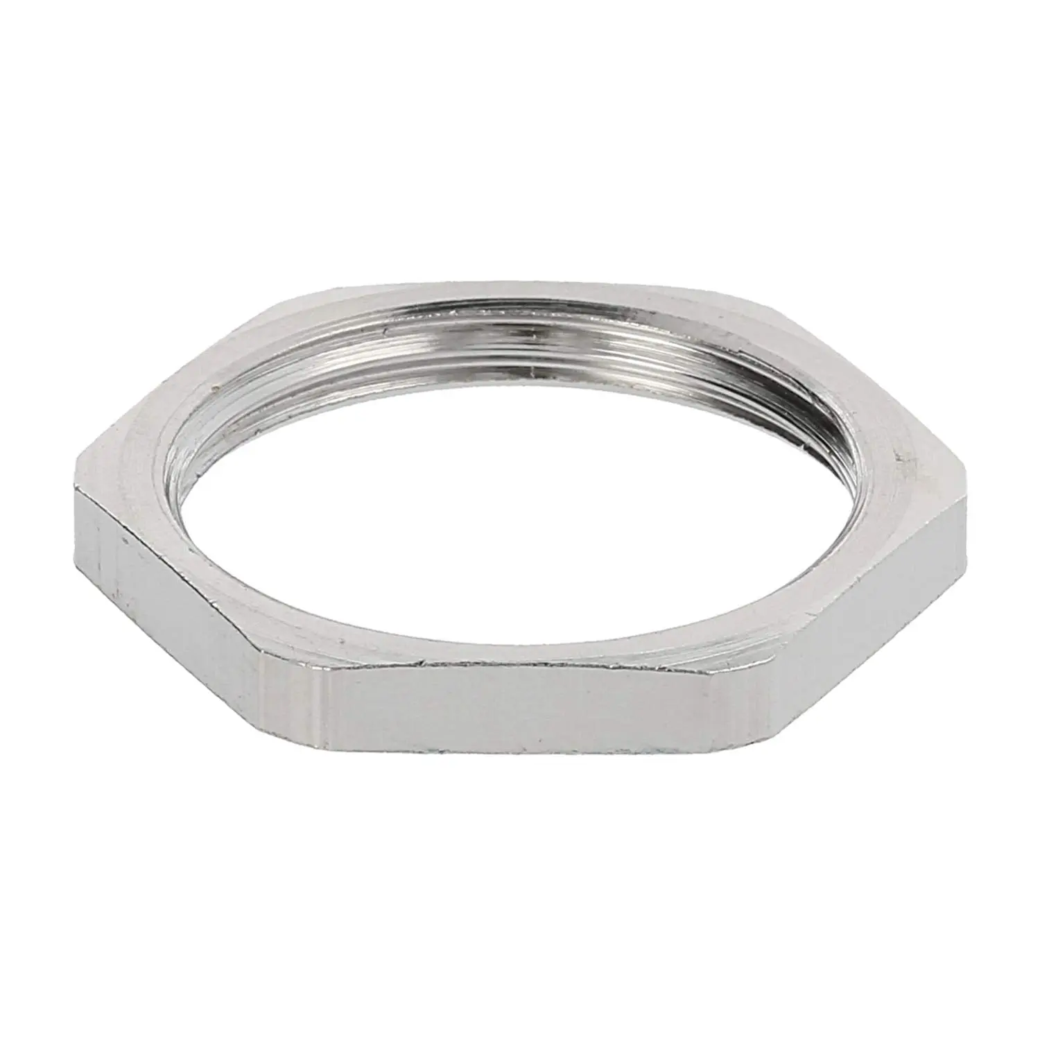 Produktfoto 1 von 10062144 WISKA Gegenmutter PG13,5x1,41 GMS-13 Sechskant Messing (CuZn) vernickelt Farbe silber