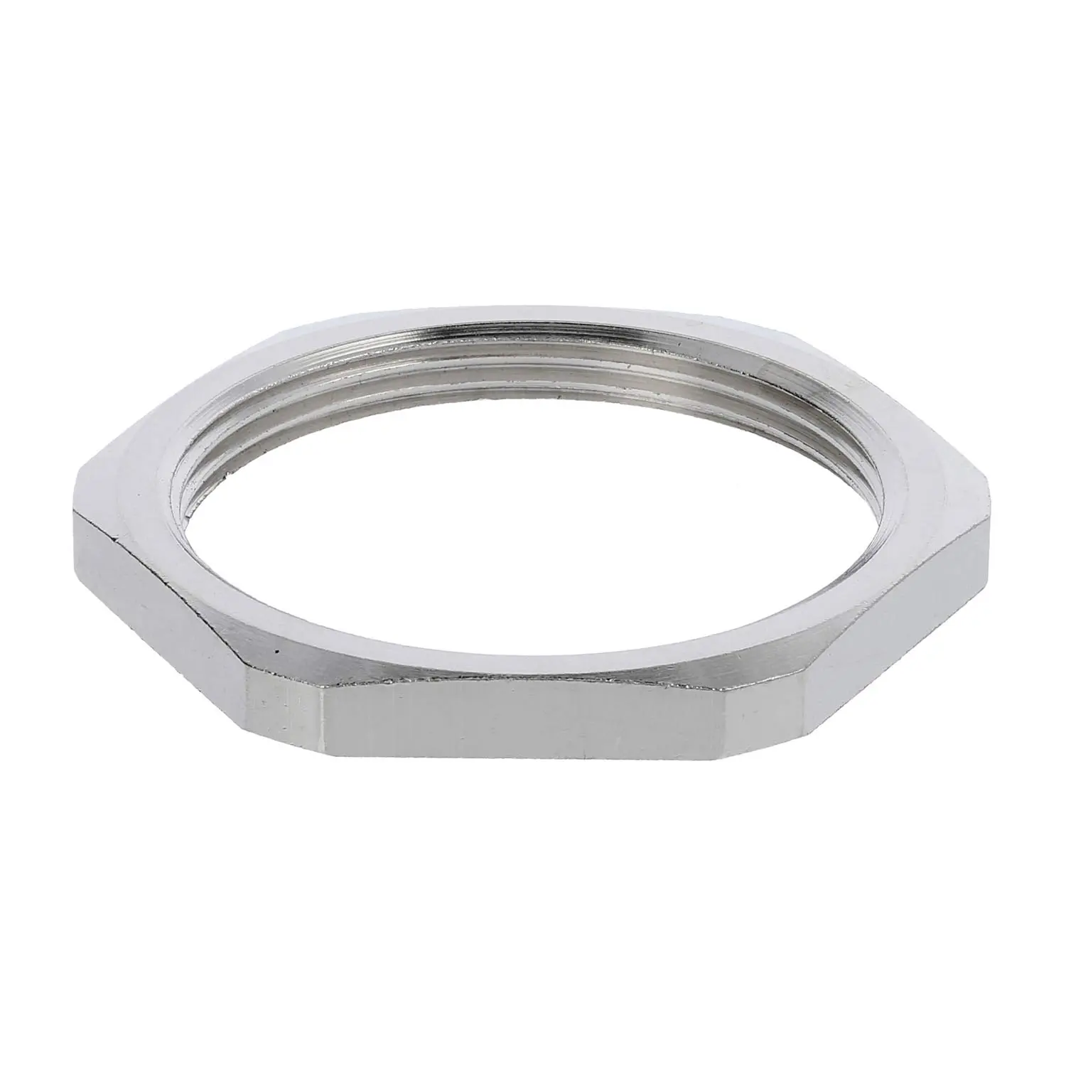 Produktfoto 1 von 10063146 WISKA Gegenmutter M40x1,5 GMS-M40 Sechskant Messing (CuZn) vernickelt Farbe silber