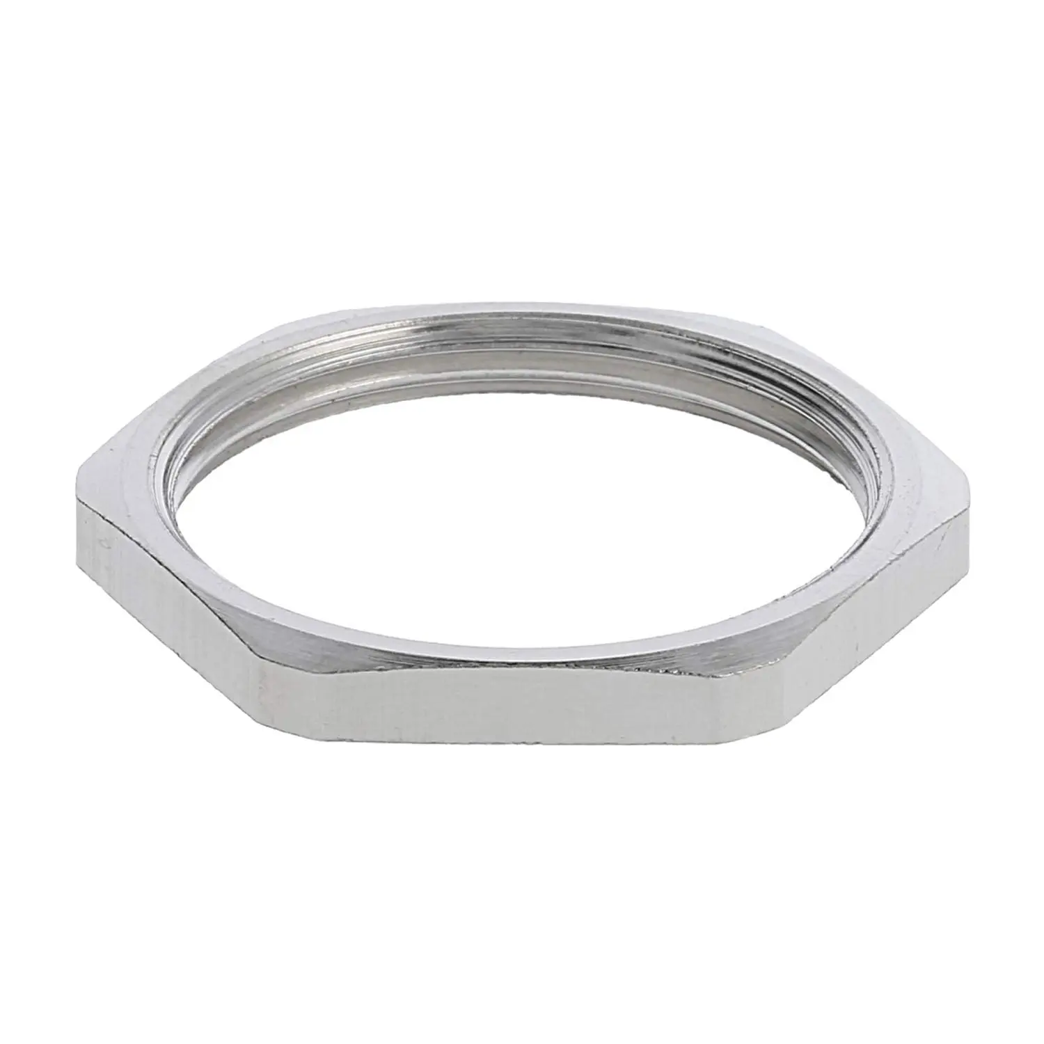 Produktfoto 1 von 10063145 WISKA Gegenmutter M32x1,5 GMS-M32 Sechskant Messing (CuZn) vernickelt Farbe silber