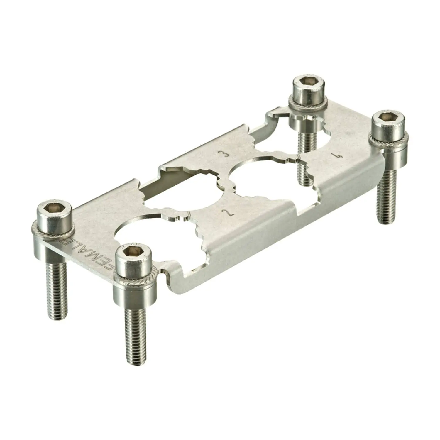 Produktfoto 1 von 09110009938 Harting Han HPR Halterahmen enlarged, Baugröße 16B Buchse, für 4 HC-Module 250 Werkstoff Edelstahl