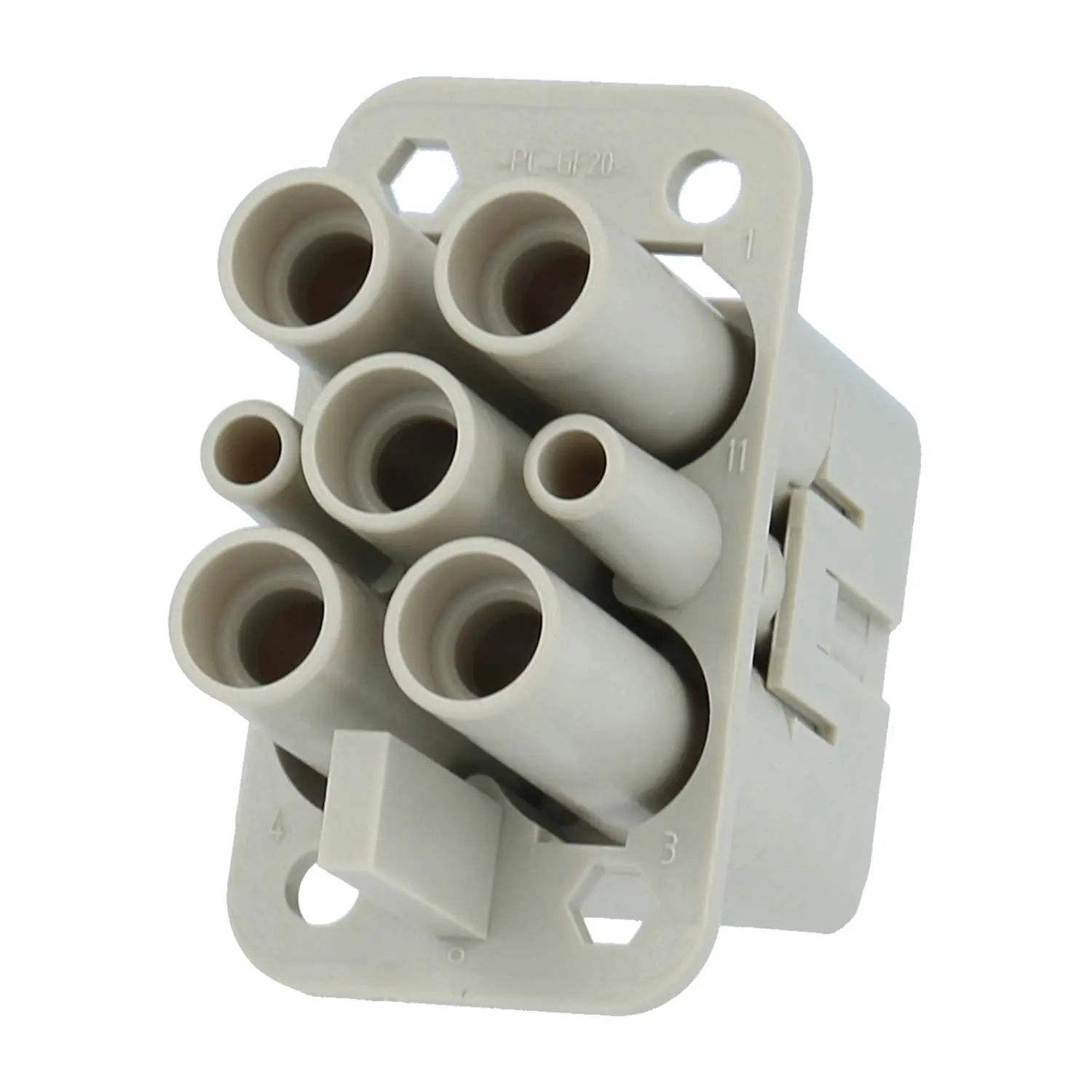 Produktfoto 1 von 09120063141 HARTING Han Q4/2 Buchseneinsatz (F) Crimpanschluss, 6-polig 4/2+PE 400V/690V - 250V Steuerkontakt, 40A/10A
