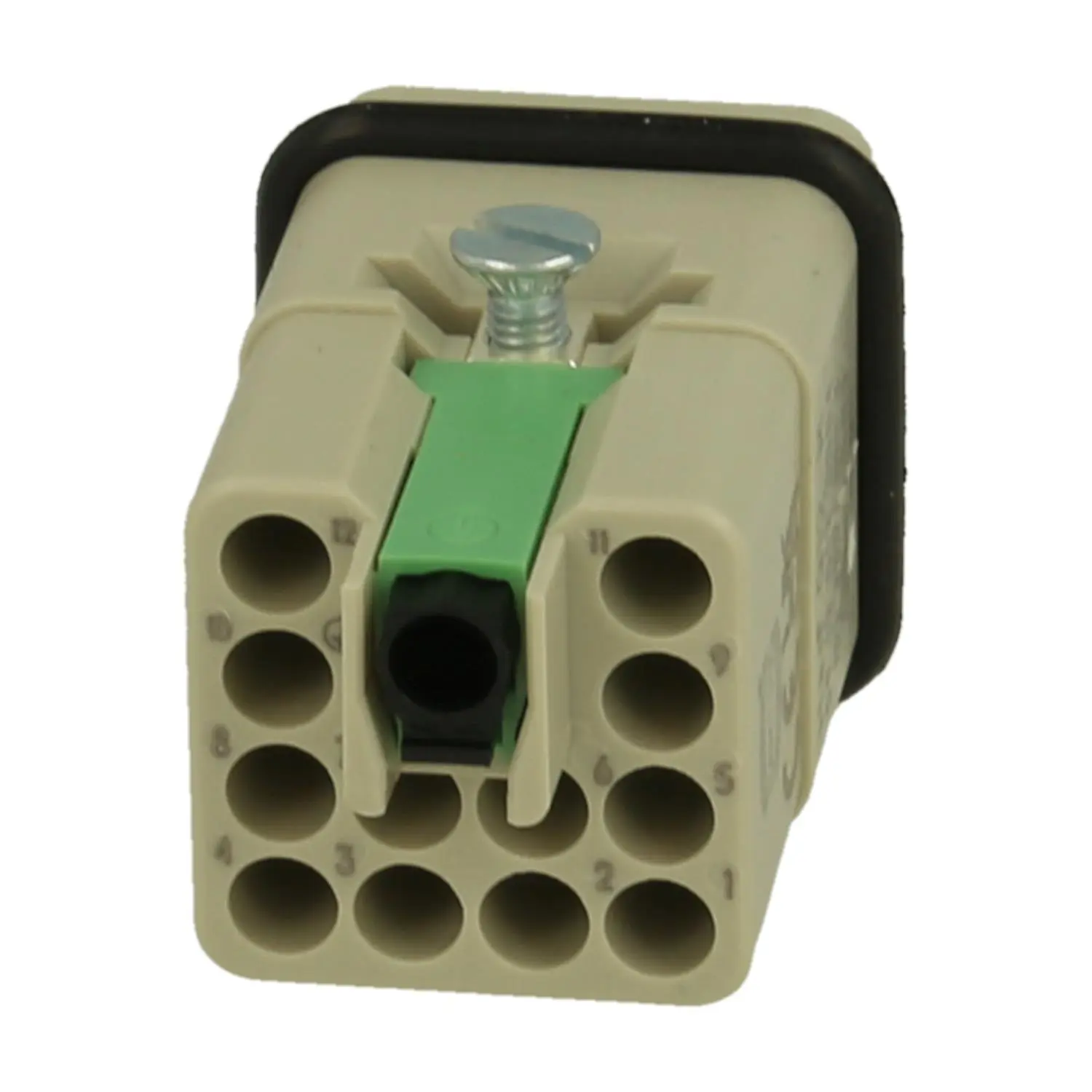 Produktfoto 1 von 09120123004 HARTING Han Q12/0 Stifteinsatz (M) Crimp- / Quick-Lock-Anschluss (PE), 12-polig+PE 400V, 10A