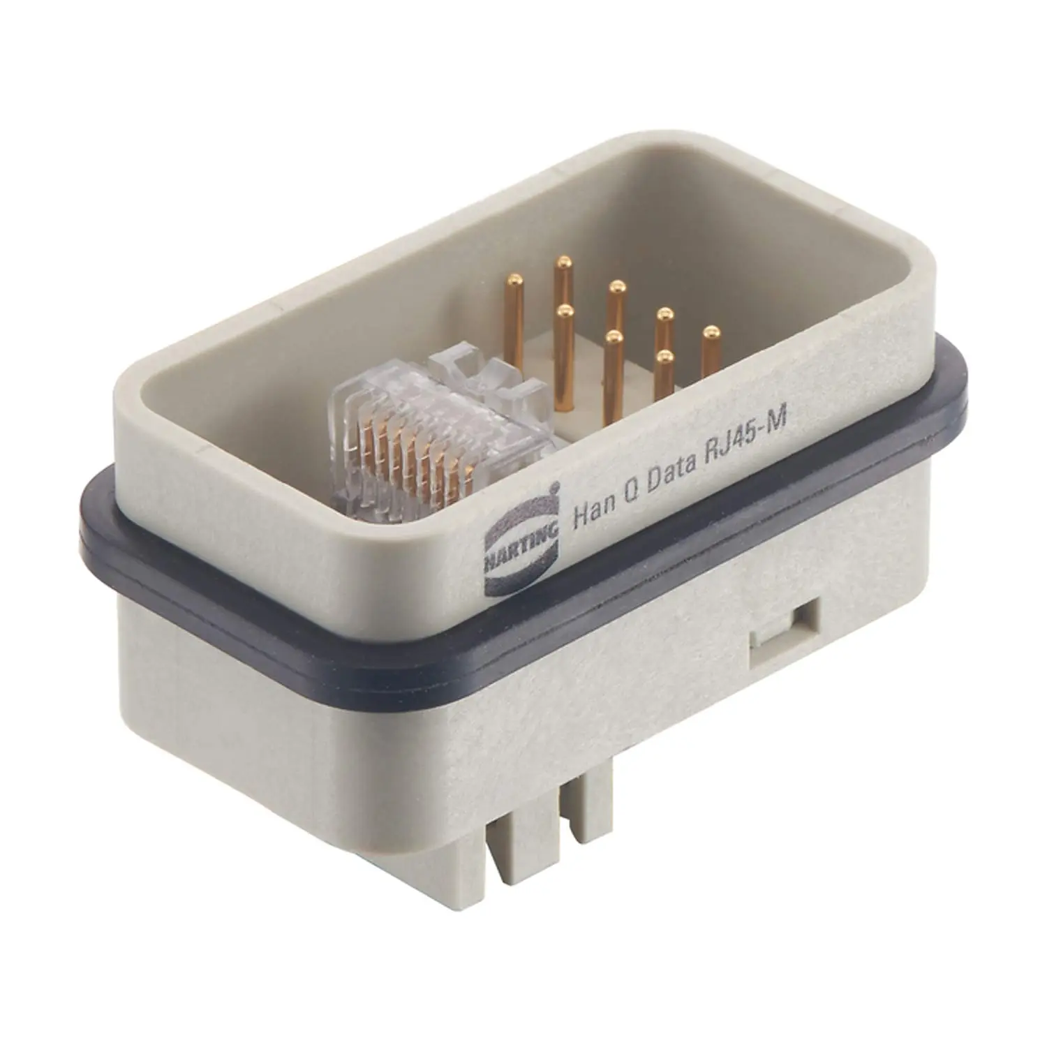 Produktfoto 1 von 09120113001 HARTING Han Q-Data RJ45 Stifteinsatz (M) Crimpanschluss, 8-polig 50V, 5A