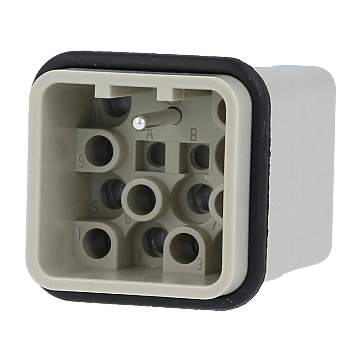 Produktfoto 1 von 09120123001 HARTING Han Q12/0 Stifteinsatz (M) Crimp- / Quick-Lock-Anschluss (PE), 12-polig+PE 400V, 10A