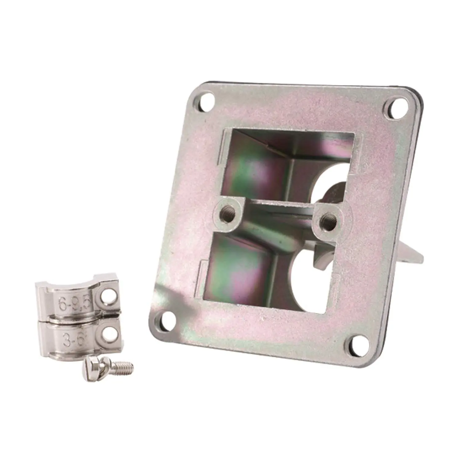 09140009928 HARTING Modular Twin Wanddurchführung passend für 2 Module Anschraubloch 50,0mm x 49,0mm Bohrung 4x4,4mm