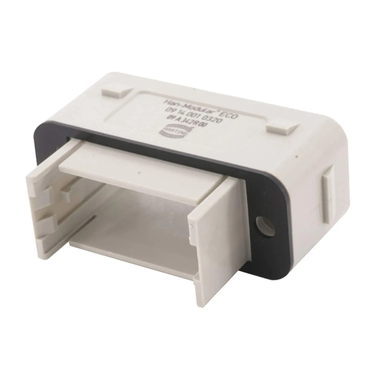 Produktfoto 1 von 09140010320 HARTING Han Modular ECO Anbaugehäuse für 2 Klammern (am Oberteil) Schutzart IP65