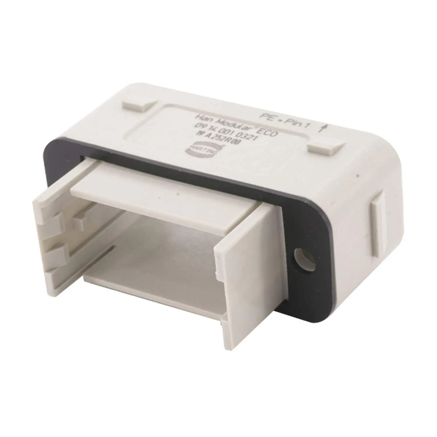 Produktfoto 1 von 09140010321 HARTING Han Modular ECO Anbaugehäuse für 2 Klammern (am Oberteil) Schutzart IP65
