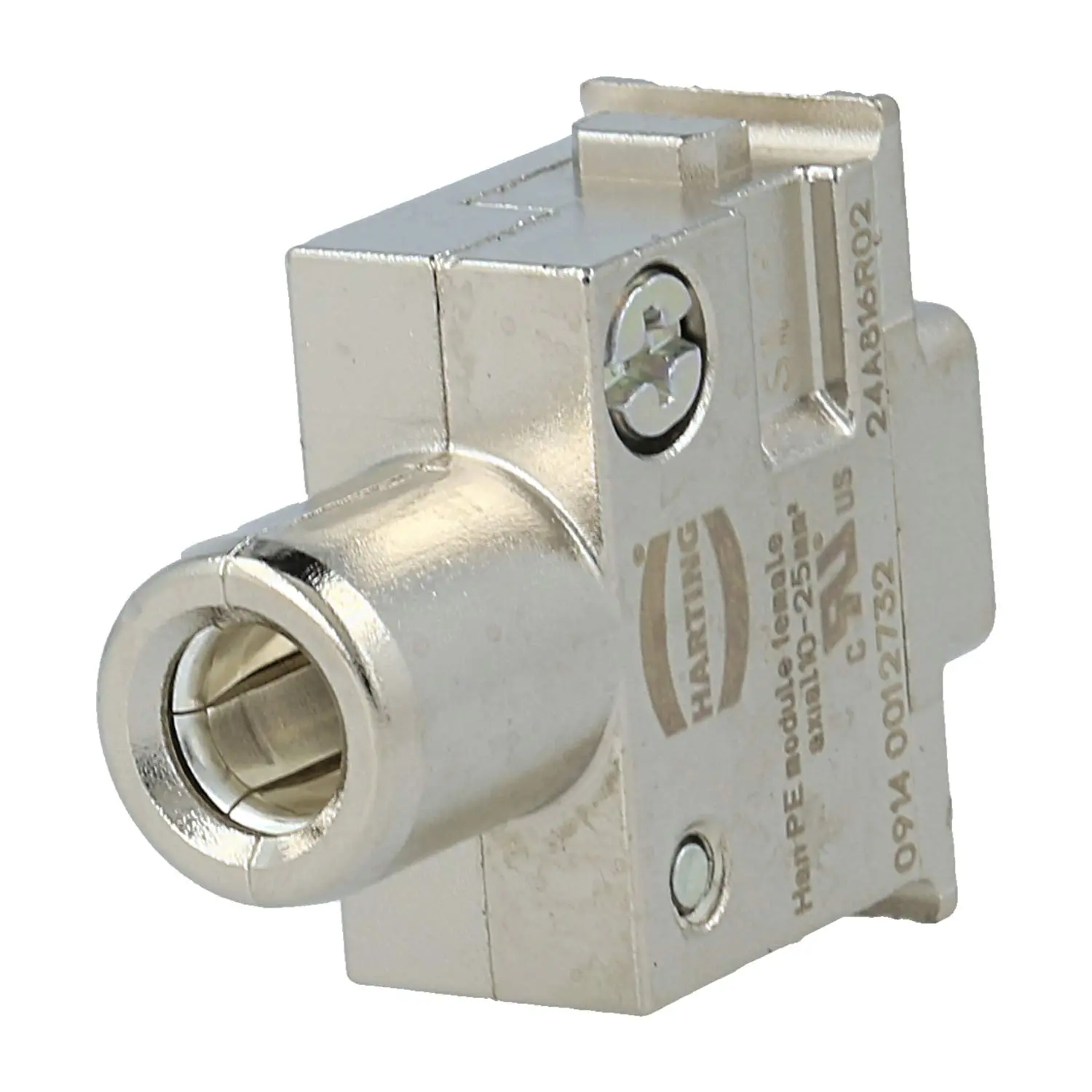 Produktfoto 1 von 09140012732 HARTING Han PE-Modul Buchseneinsatz (F) Axialschraubanschluss, 1-polig Querschnitt PE 10mm² - 25mm²