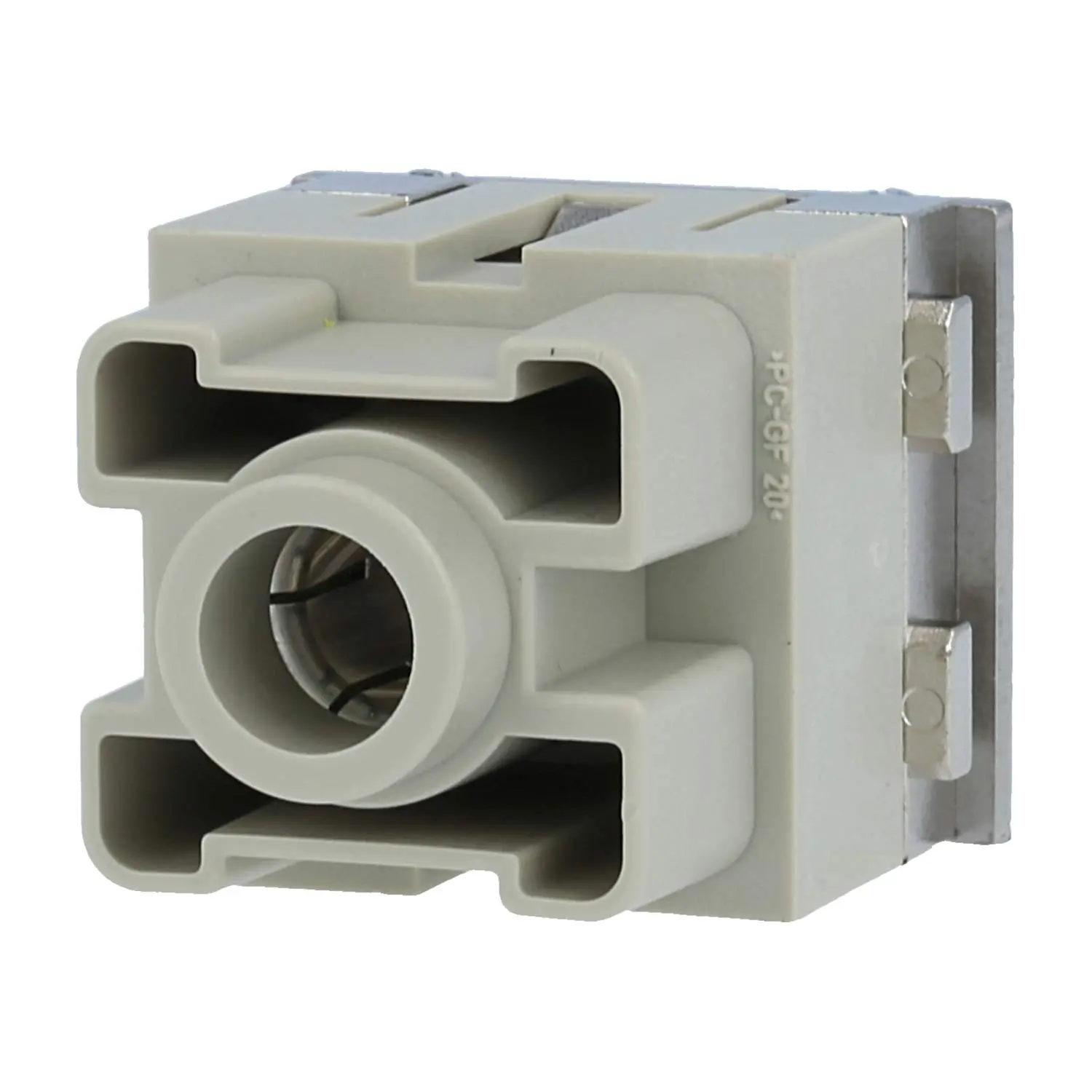 Produktfoto 1 von 09140012767 HARTING Han 200 Ampere Modul (PE) Buchseneinsatz (F) Axialschraubanschluss, 1-polig 1000V, 200A