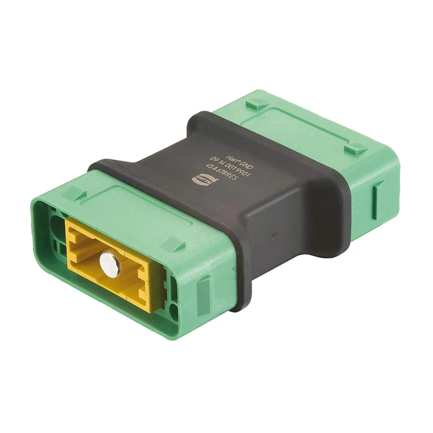 Produktfoto 1 von 09140019901 HARTING Potenzialausgleich-Adapter Stift - Stift grün