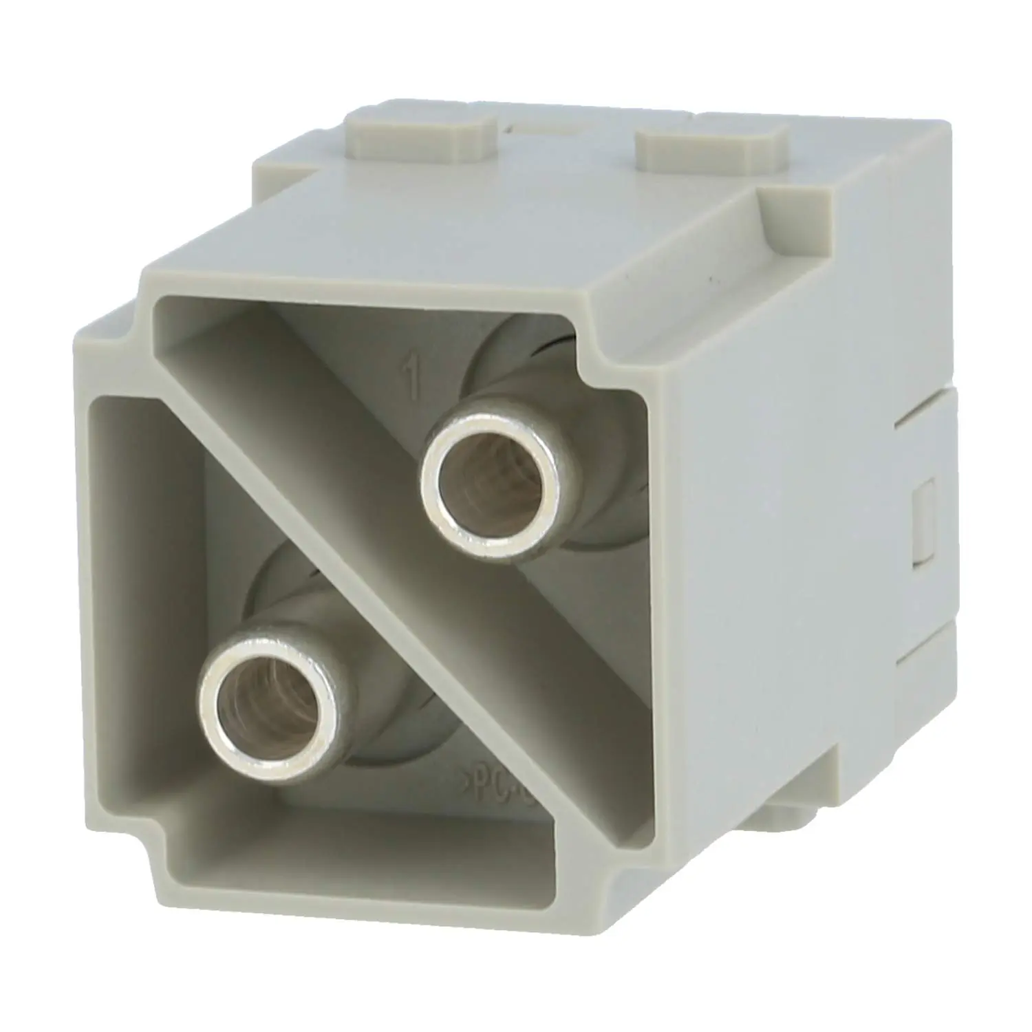 Produktfoto 1 von 09140022650 HARTING Han 100 Ampere Modul Stifteinsatz (M) Axialschraubanschluss, 2-polig 1000V, 100A