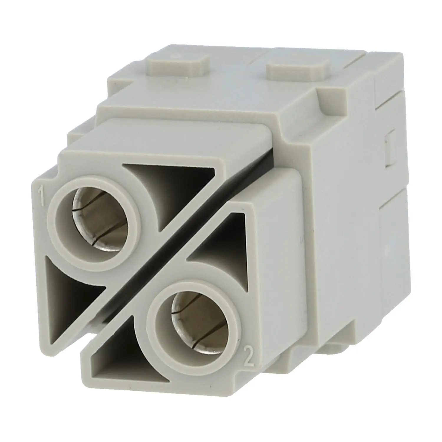 Produktfoto 1 von 09140022750 HARTING Han 100 Ampere Modul Buchseneinsatz (F) Axialschraubanschluss, 2-polig 1000V, 100A