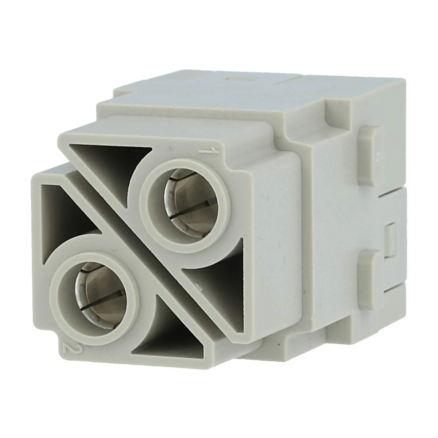Produktfoto 1 von 09140022751 HARTING Han 100 Ampere Modul Buchseneinsatz (F) Axialschraubanschluss, 2-polig 1000V, 100A