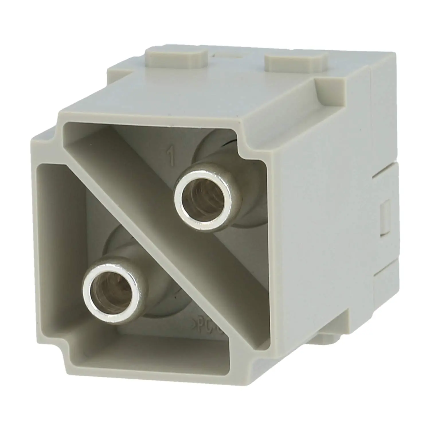 Produktfoto 1 von 09140022651 HARTING Han 100 Ampere Modul Stifteinsatz (M) Axialschraubanschluss, 2-polig 1000V, 100A