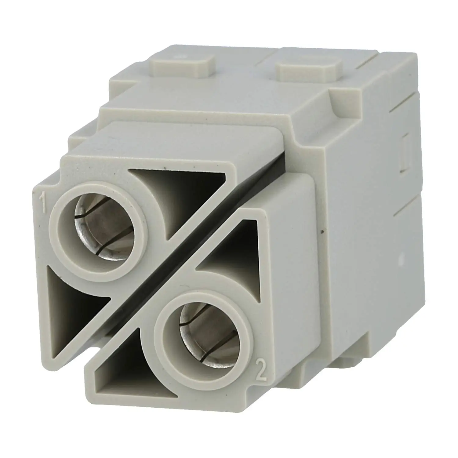Produktfoto 1 von 09140022753 HARTING Han 100 Ampere Modul Buchseneinsatz (F) Axialschraubanschluss, 2-polig 1000V, 100A