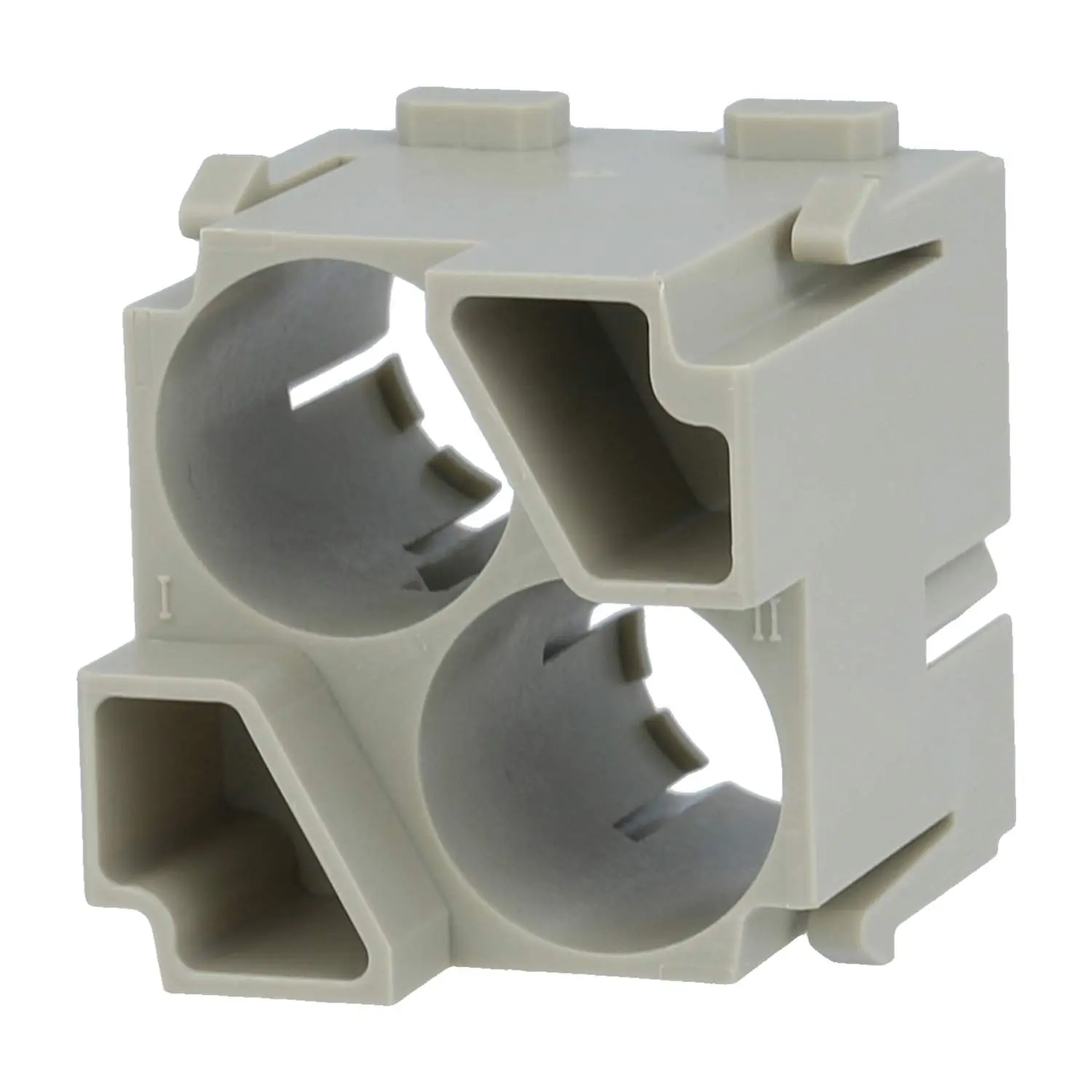 Produktfoto 1 von 09140023001 HARTING Han Halterung für zwei Han Quintax (OLD) Stifteinsatz (M) Steckzyklen >=500 Temperaturbereich -40°C bis 85°C