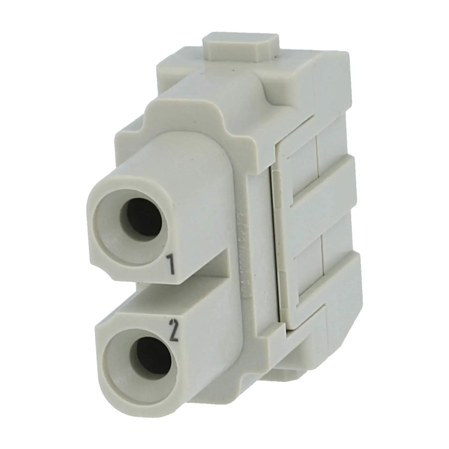 Produktfoto 1 von 09140023102 HARTING Han 40 Ampere Modul Buchseneinsatz (F) Crimpanschluss, 2-polig 1000V, 40A