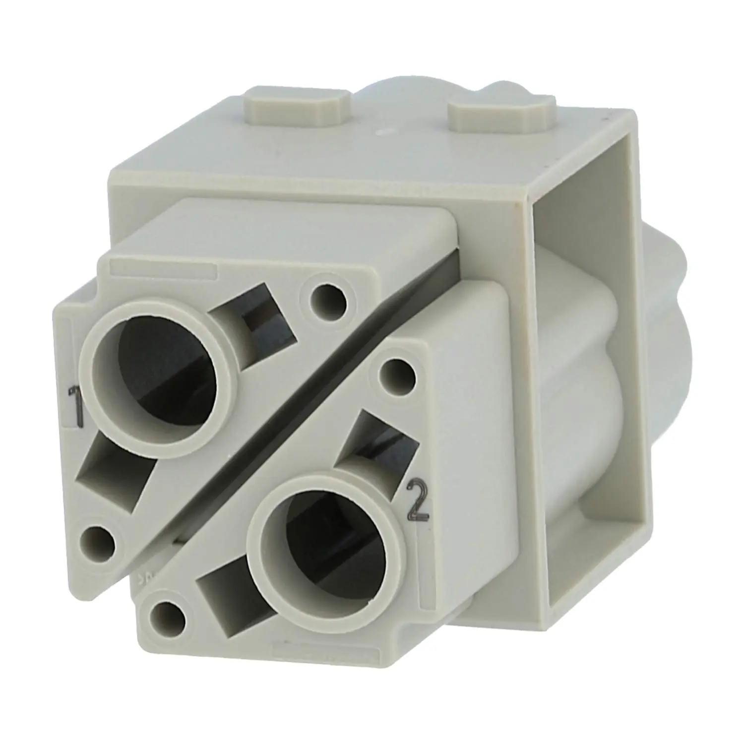 Produktfoto 1 von 09140023151 HARTING Han 100 Ampere Modul Buchseneinsatz (F) Crimpanschluss, 2-polig 1000V, 100A