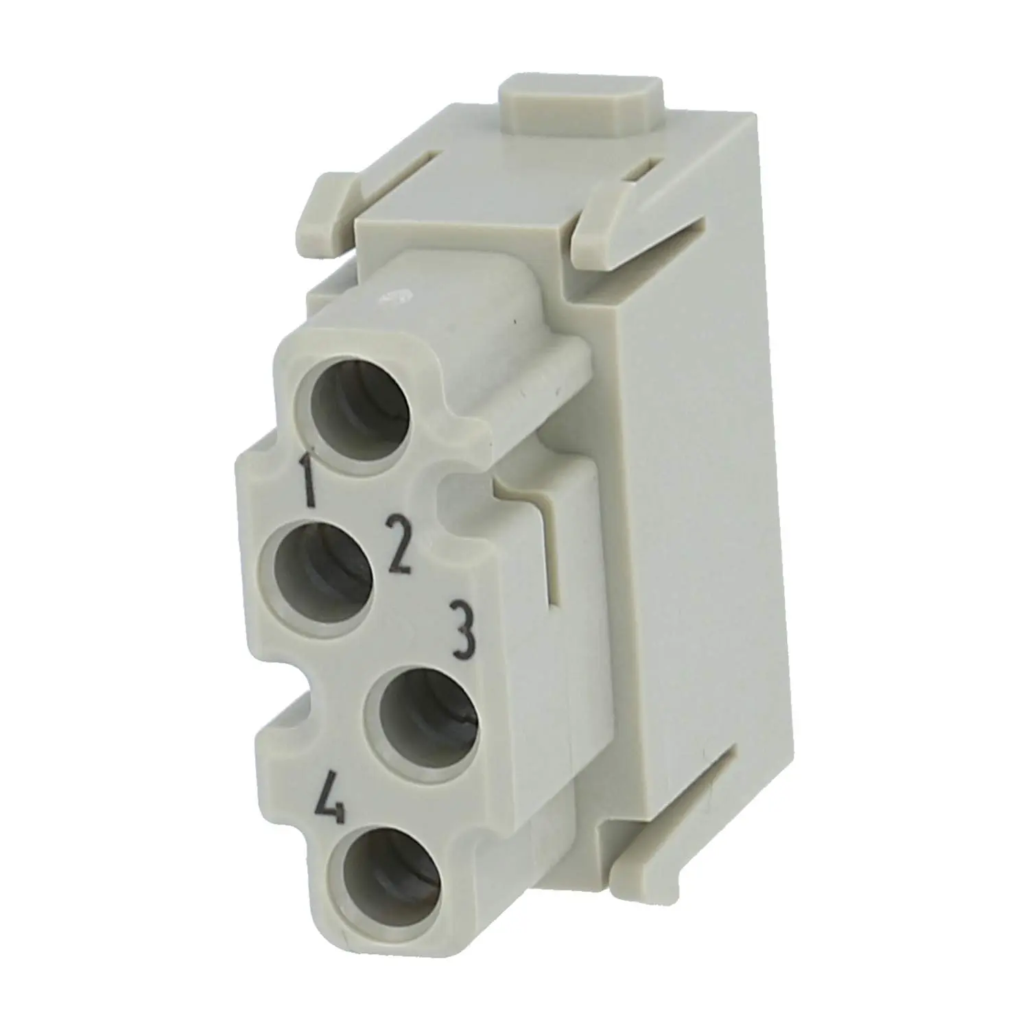 Produktfoto 1 von 09140044512 HARTING Han Multikontaktmodul Buchseneinsatz (F) Löt- / Crimpanschluss, 4-polig 50V, 1,5A
