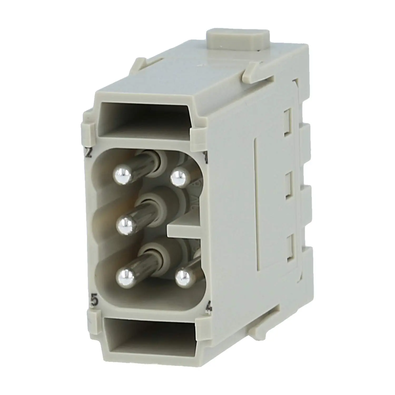 Produktfoto 1 von 09140052616 HARTING Han ES Modul Stifteinsatz (M) Käfigzugfederanschluss, 5-polig 400V, 16A