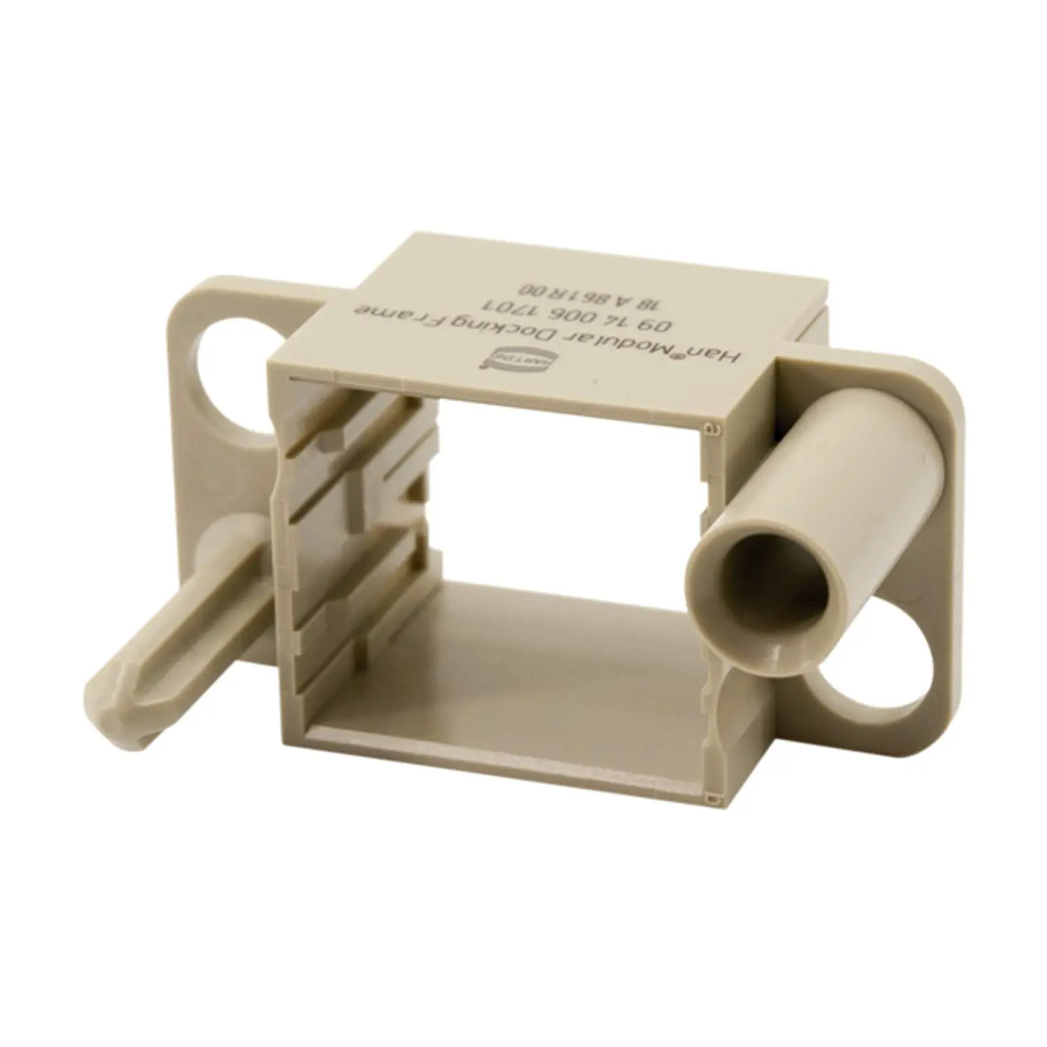 Produktfoto 1 von 09140061701 HARTING Han Andockrahmen, Schwimmend gelagert, 2 Module (M) Schwimmspiel +/-2,0mm Temperaturbereich -40°C bis 125°C
