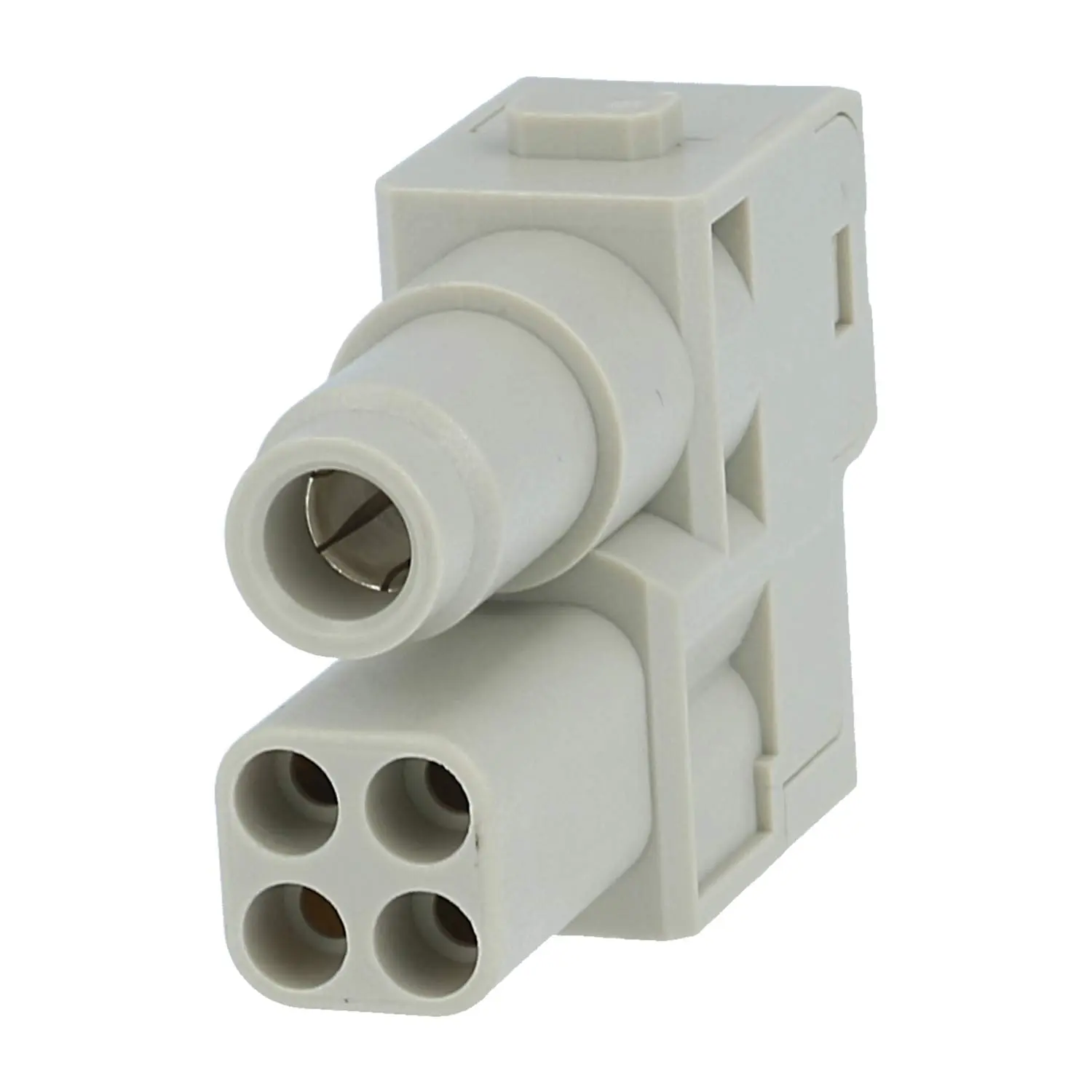 Produktfoto 1 von 09140052741 HARTING Han 70 Ampere Hybrid Modul Buchseneinsatz (F) Axialschraub- / Crimpanschluss, 5-polig 1/4 1000V - 400V Steuerkontakt, 70A/16A