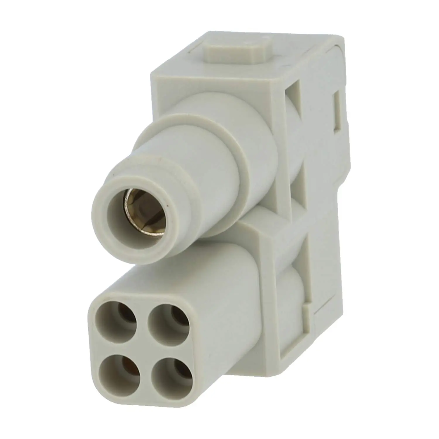 Produktfoto 1 von 09140052742 HARTING Han 70 Ampere Hybrid Modul Buchseneinsatz (F) Axialschraub- / Crimpanschluss, 5-polig 1/4 1000V - 400V Steuerkontakt, 70A/16A