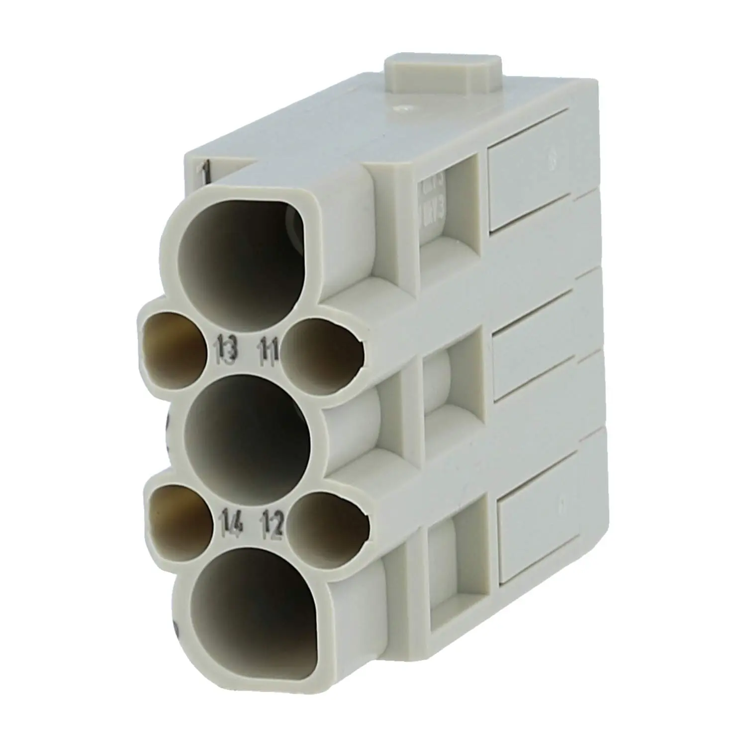 09140073001 HARTING Han CD Modul Stifteinsatz (M) Crimpanschluss, 7-polig 3/4 830V - 830V Steuerkontakt, 40A/10A