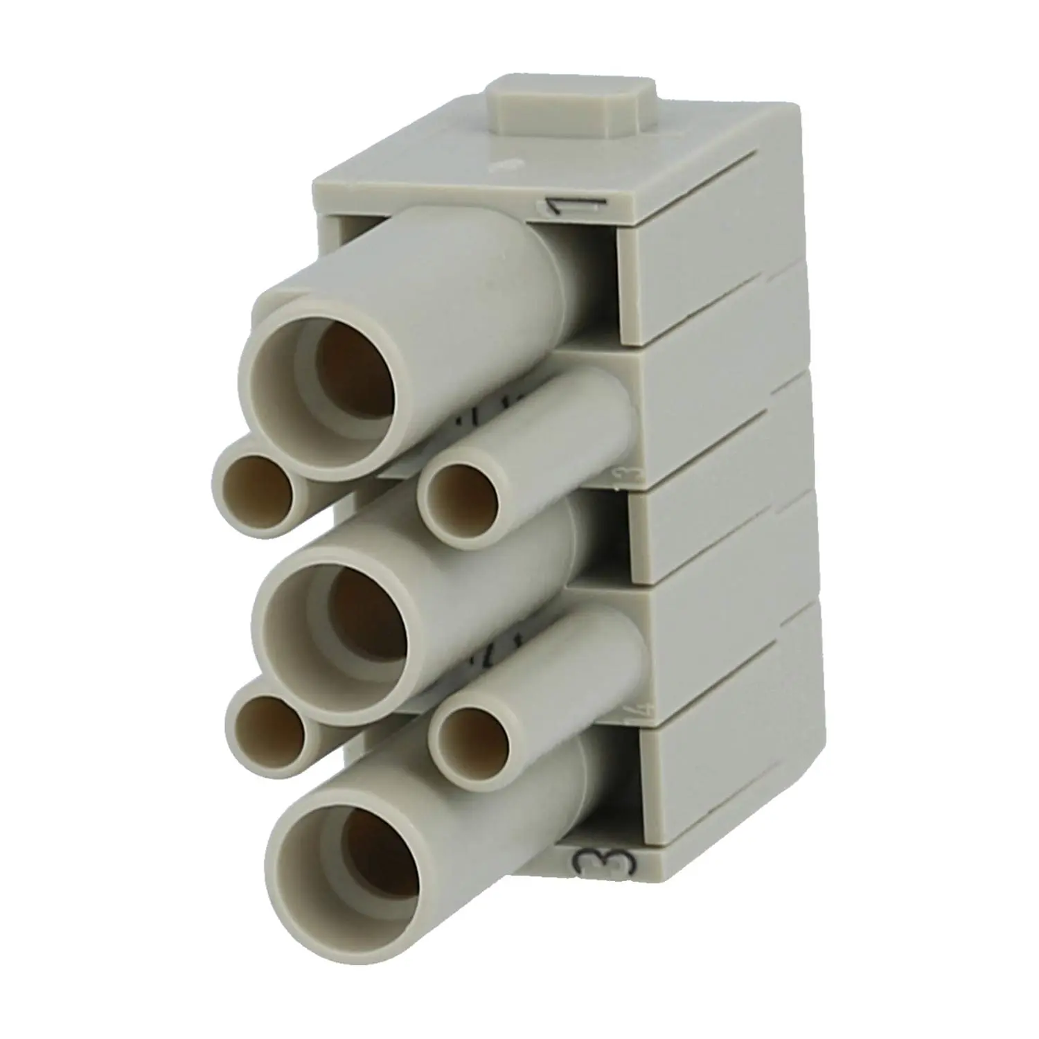 Produktfoto 1 von 09140073101 HARTING Han CD Modul Buchseneinsatz (F) Crimpanschluss, 7-polig 3/4 830V - 830V Steuerkontakt, 40A/10A